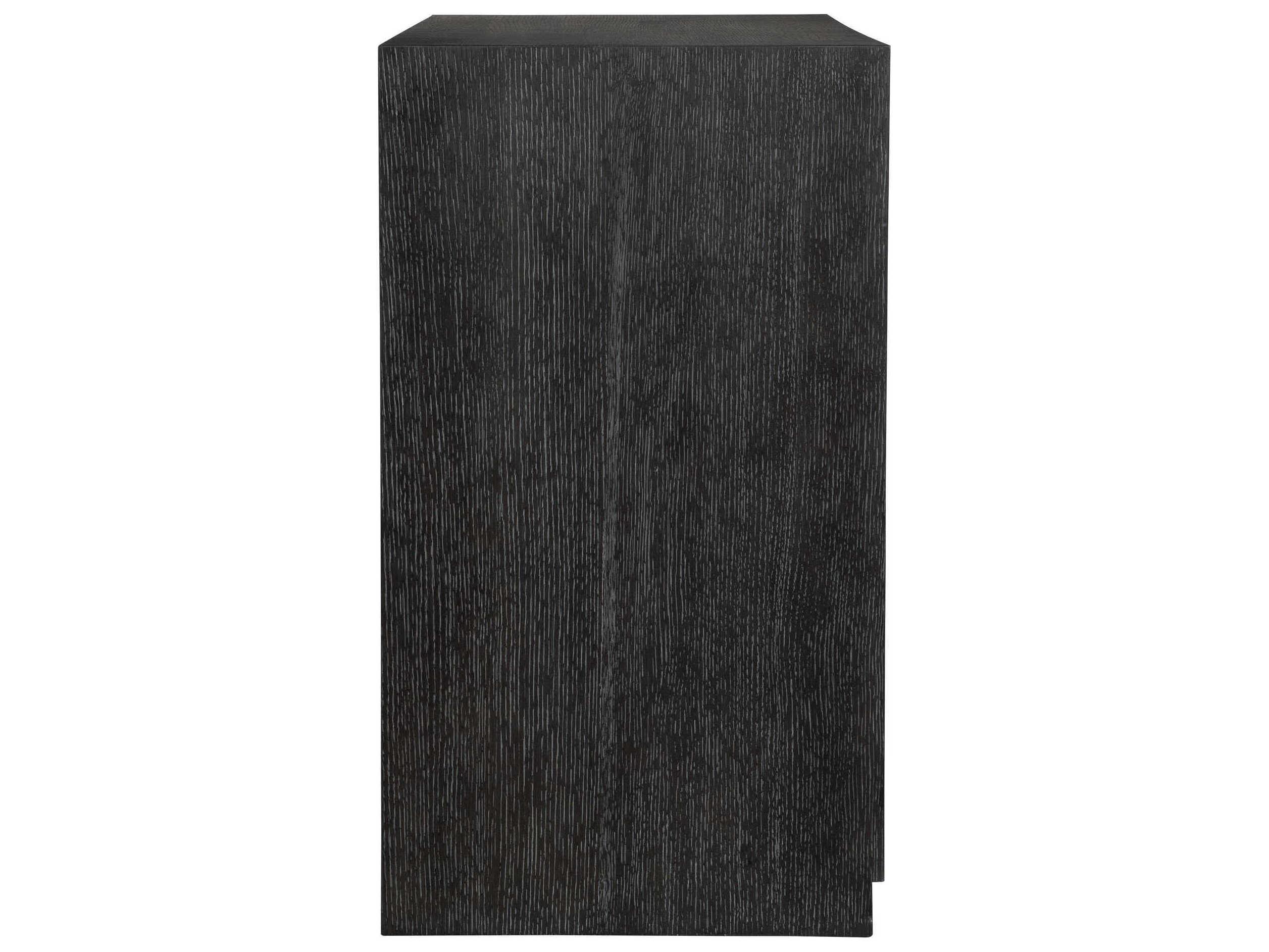 Uttermost Besos Dark Walnut Brown Oak Wood Accent Chest