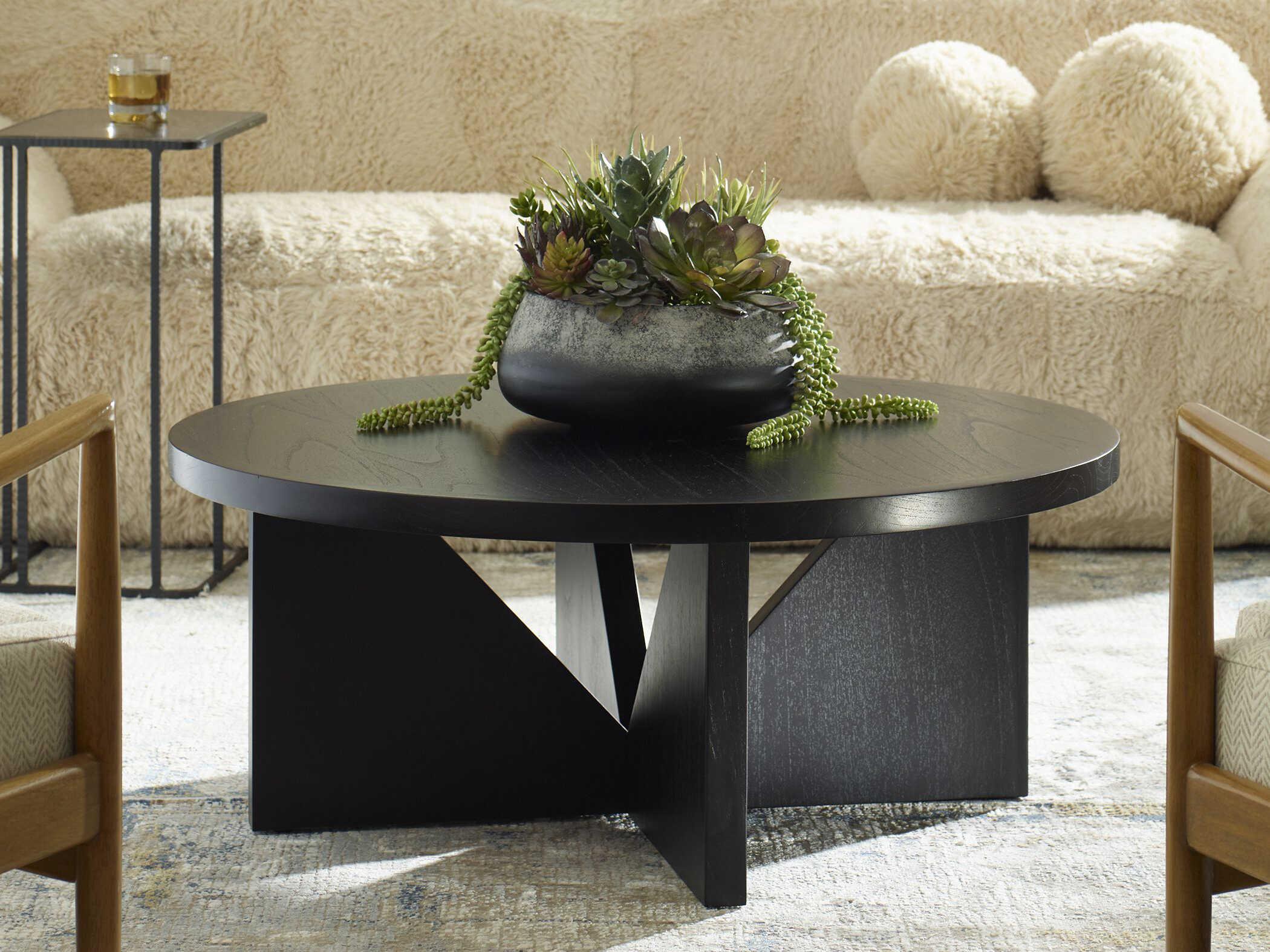 Uttermost Nadette Round Wood Dark Espresso Coffee Table