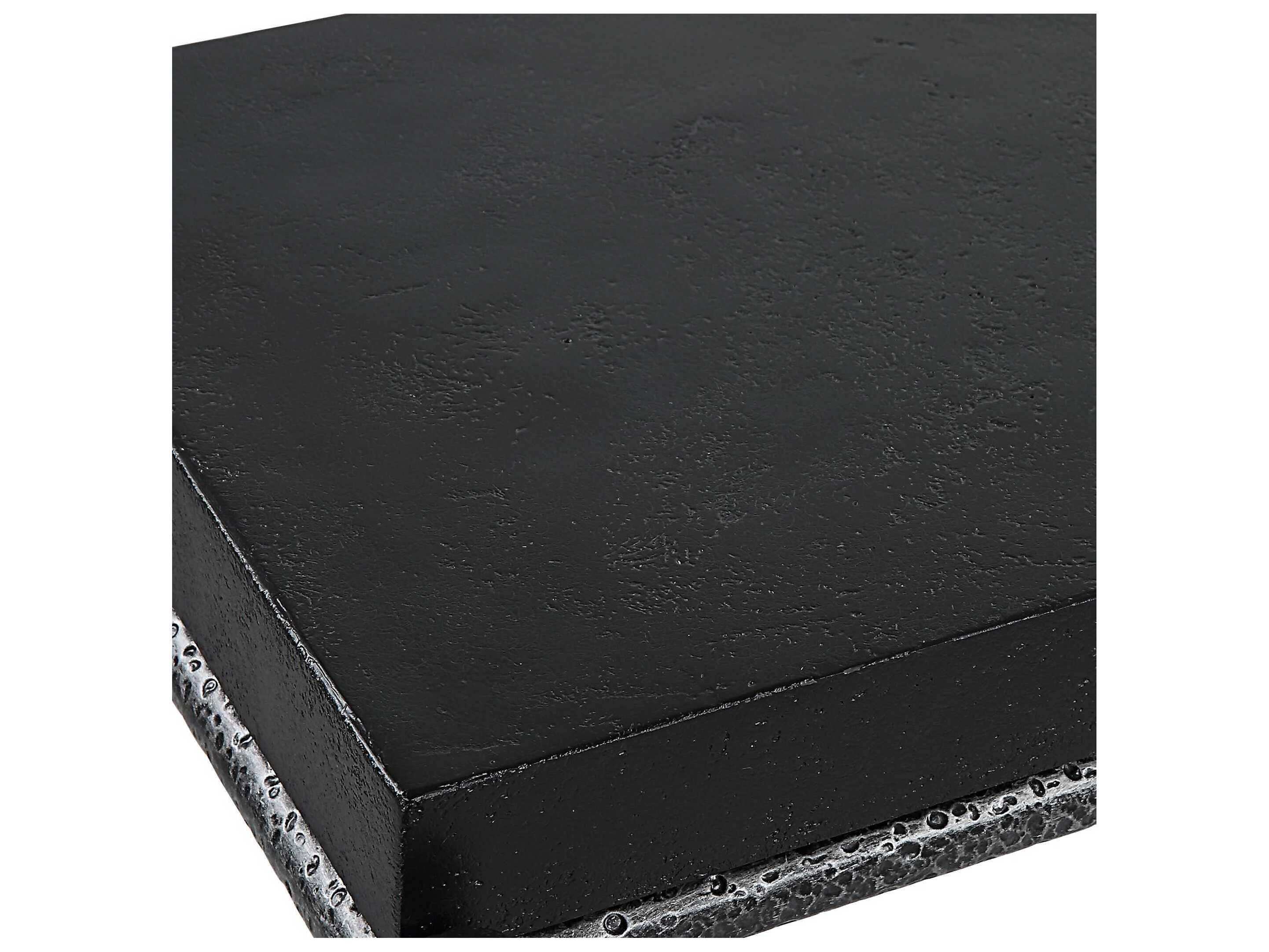 Uttermost Crescendo Rectangular Concrete Dark Silver Console Table