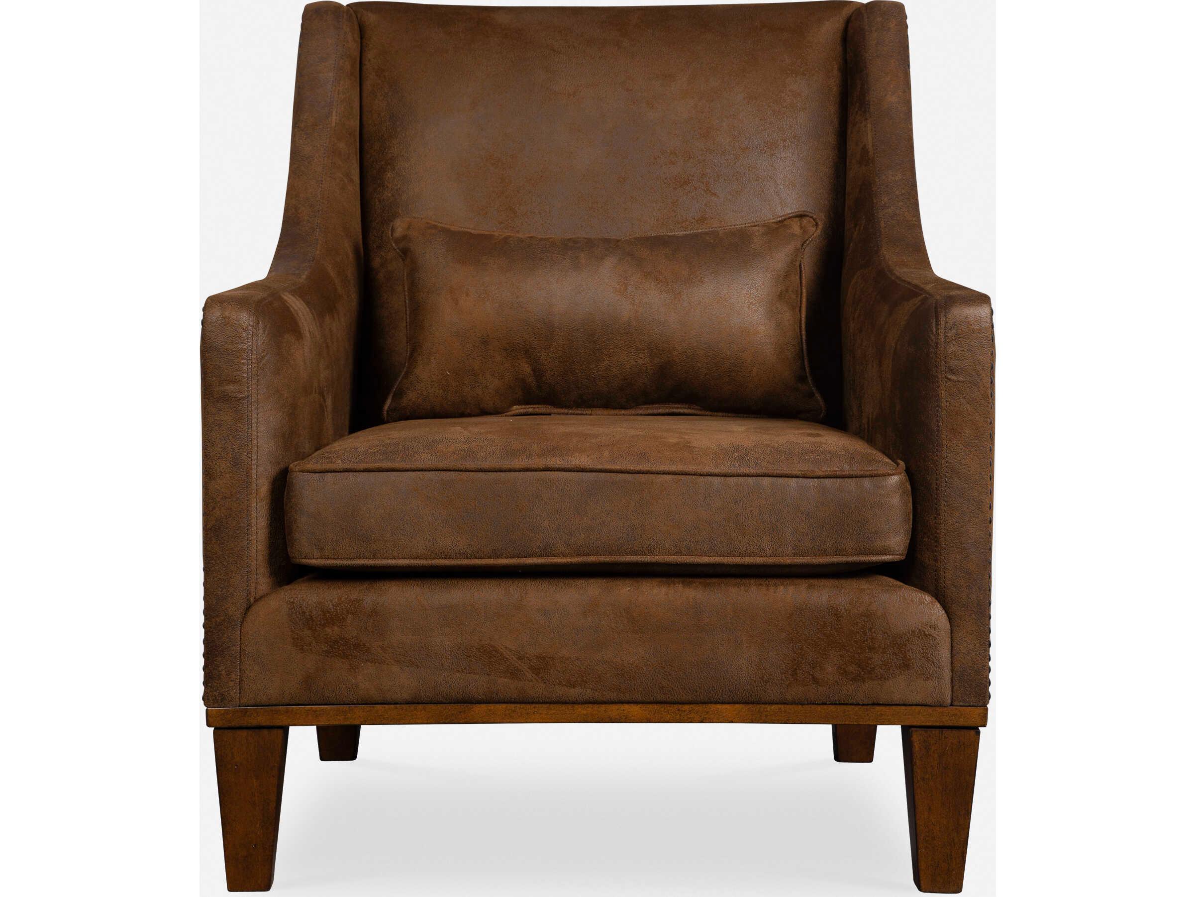 Uttermost Clay Brown Leather Accent Chair