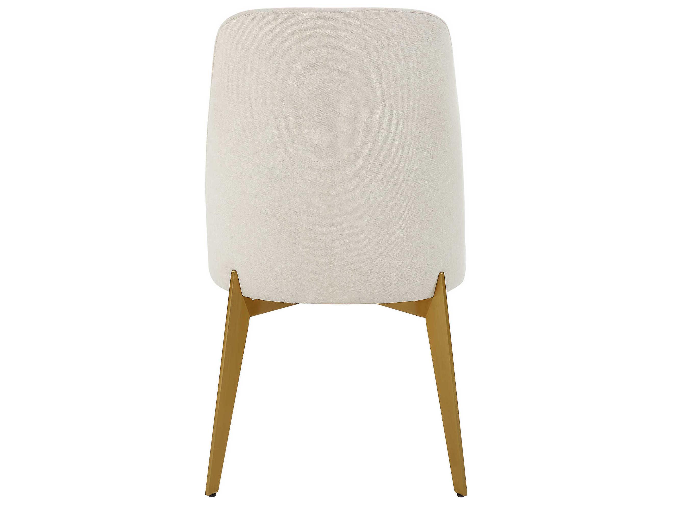 Uttermost Vantage Ply Wood White Upholstered Side Dining Chair
