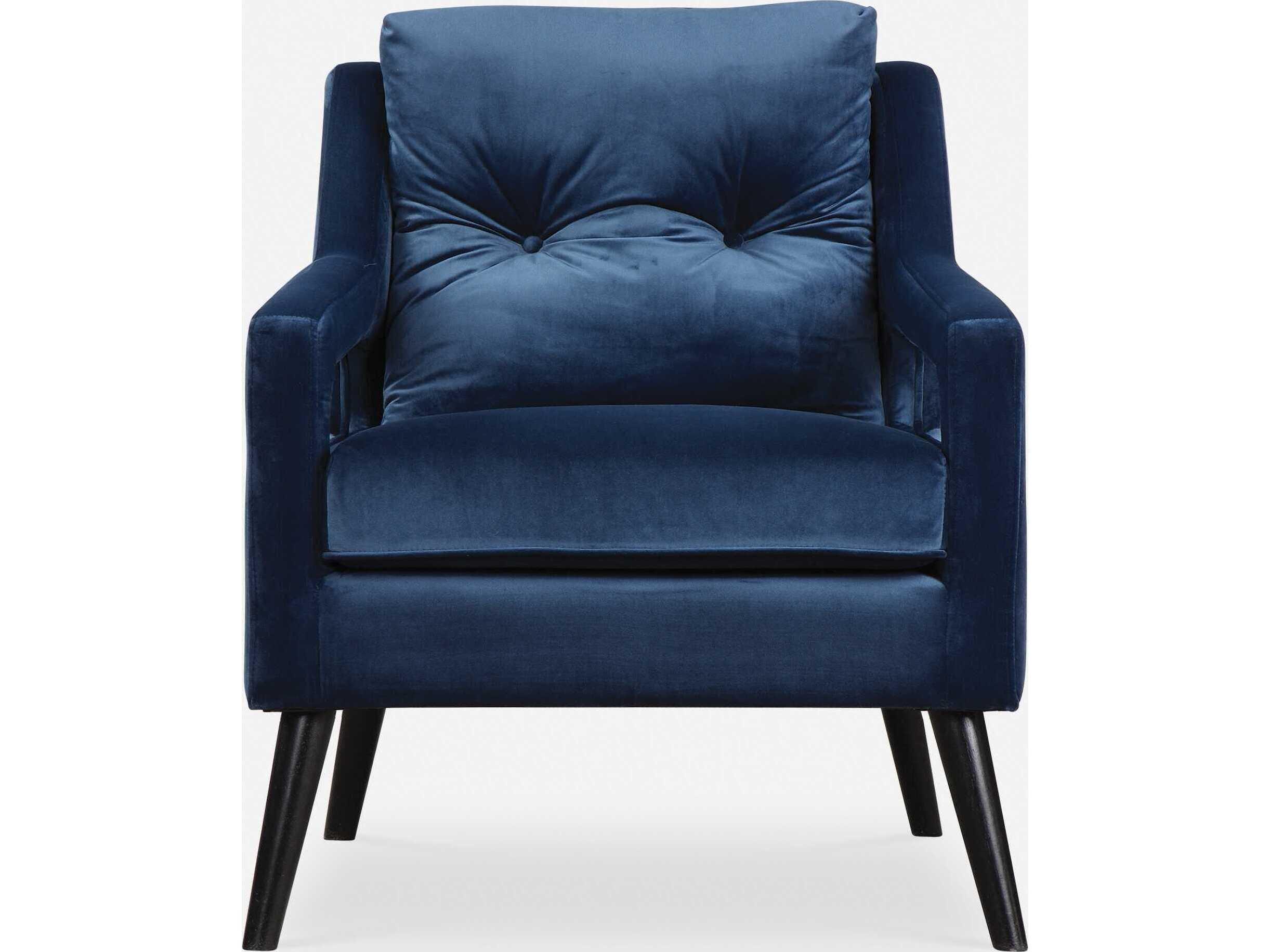 Uttermost O'Brien Microfiber Blue Accent Chair