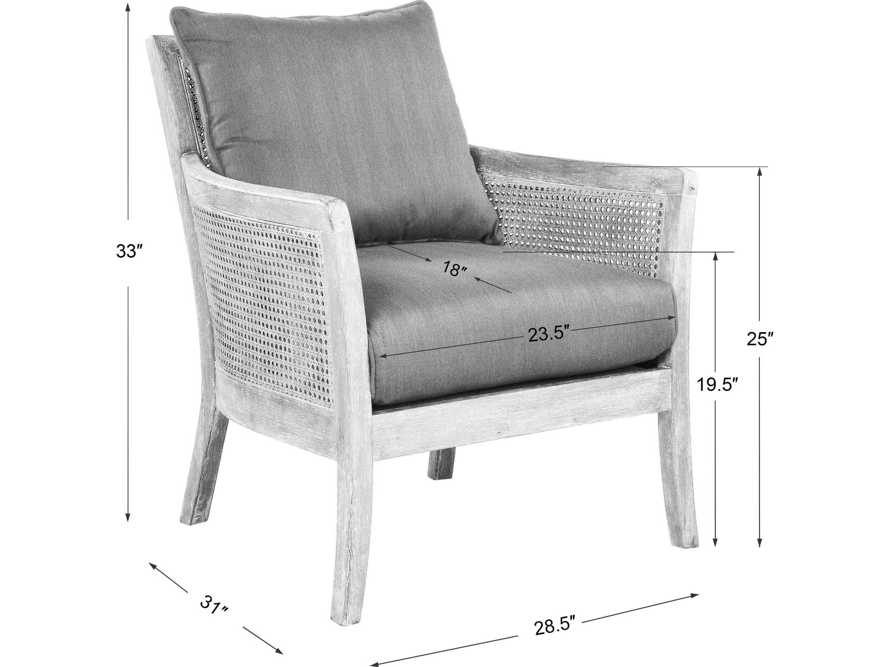 Uttermost Encore Gray Fabric Accent Chair