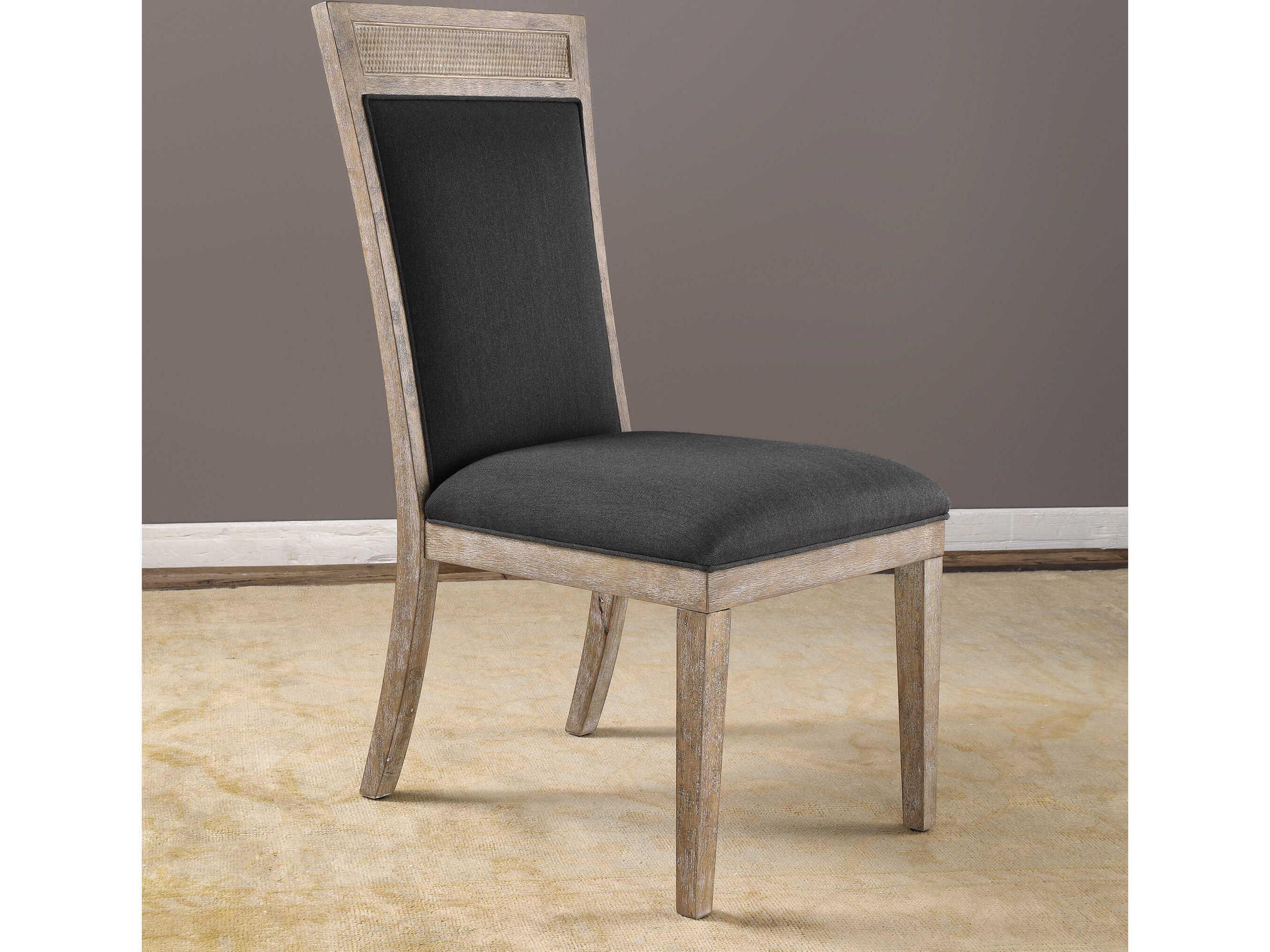 Uttermost Encore Ply Wood Gray Upholstered Side Dining Chair