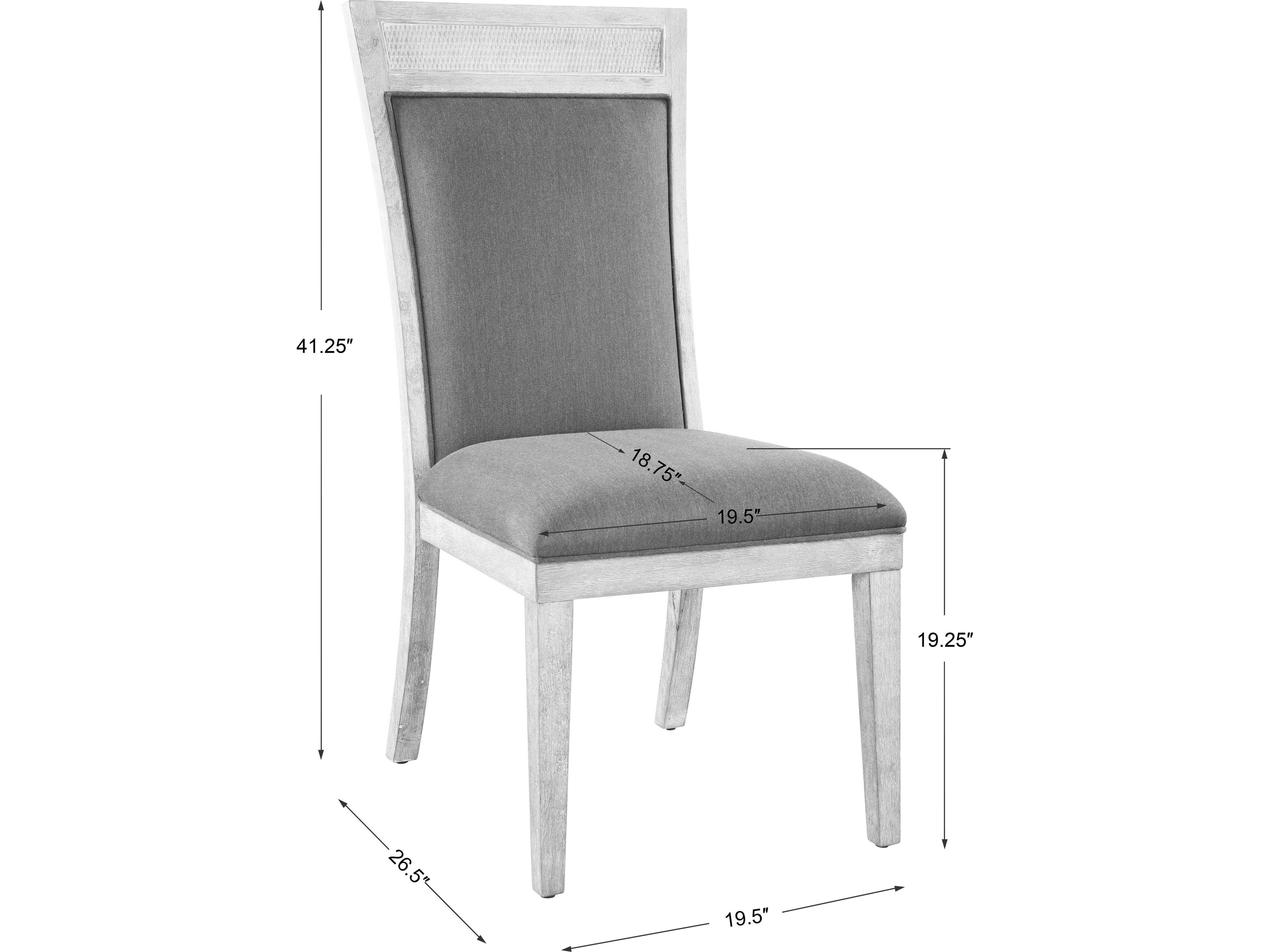 Uttermost Encore Ply Wood Gray Upholstered Side Dining Chair