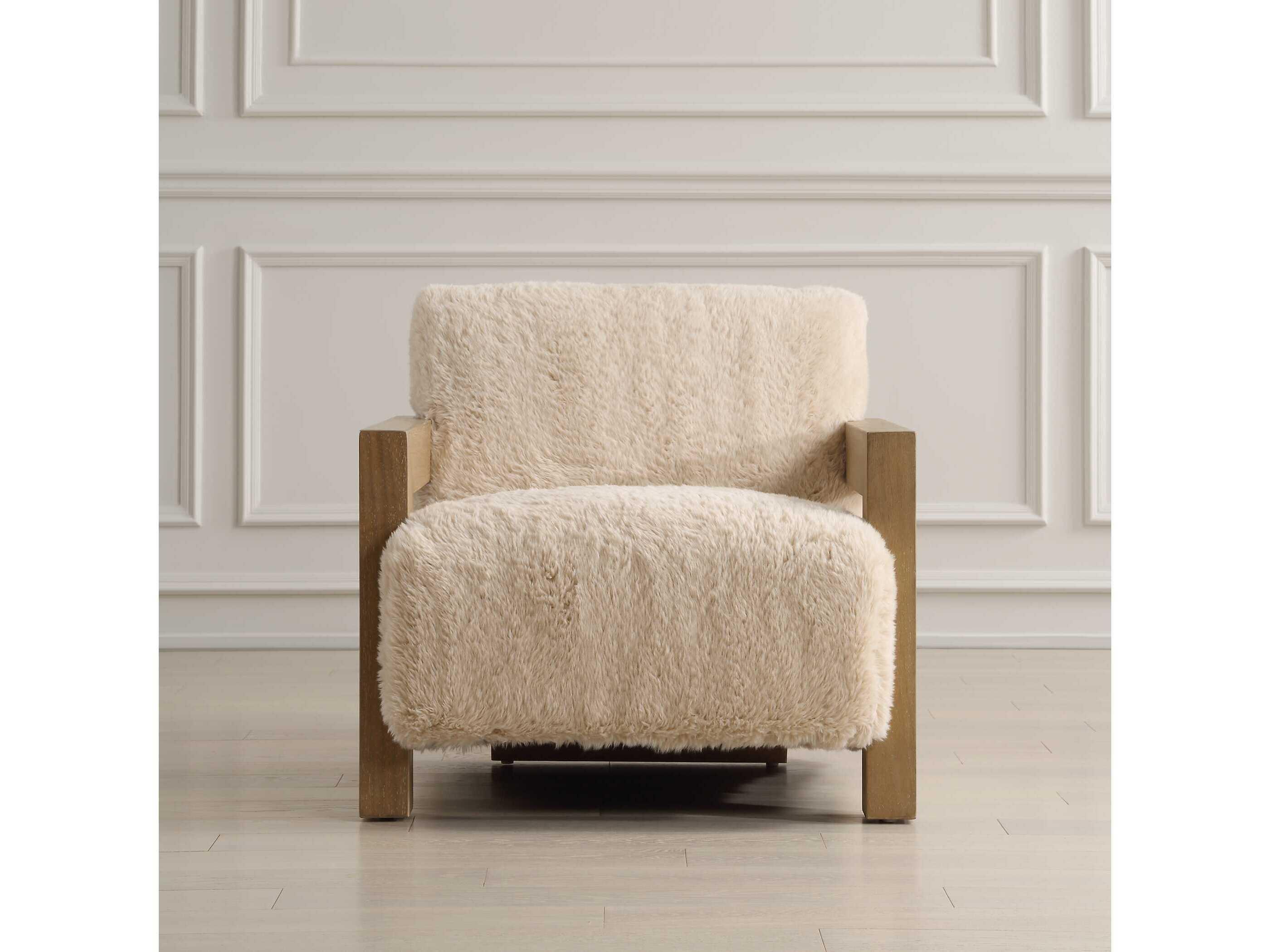 Uttermost Jackson Beige Sheepskin Accent Chair