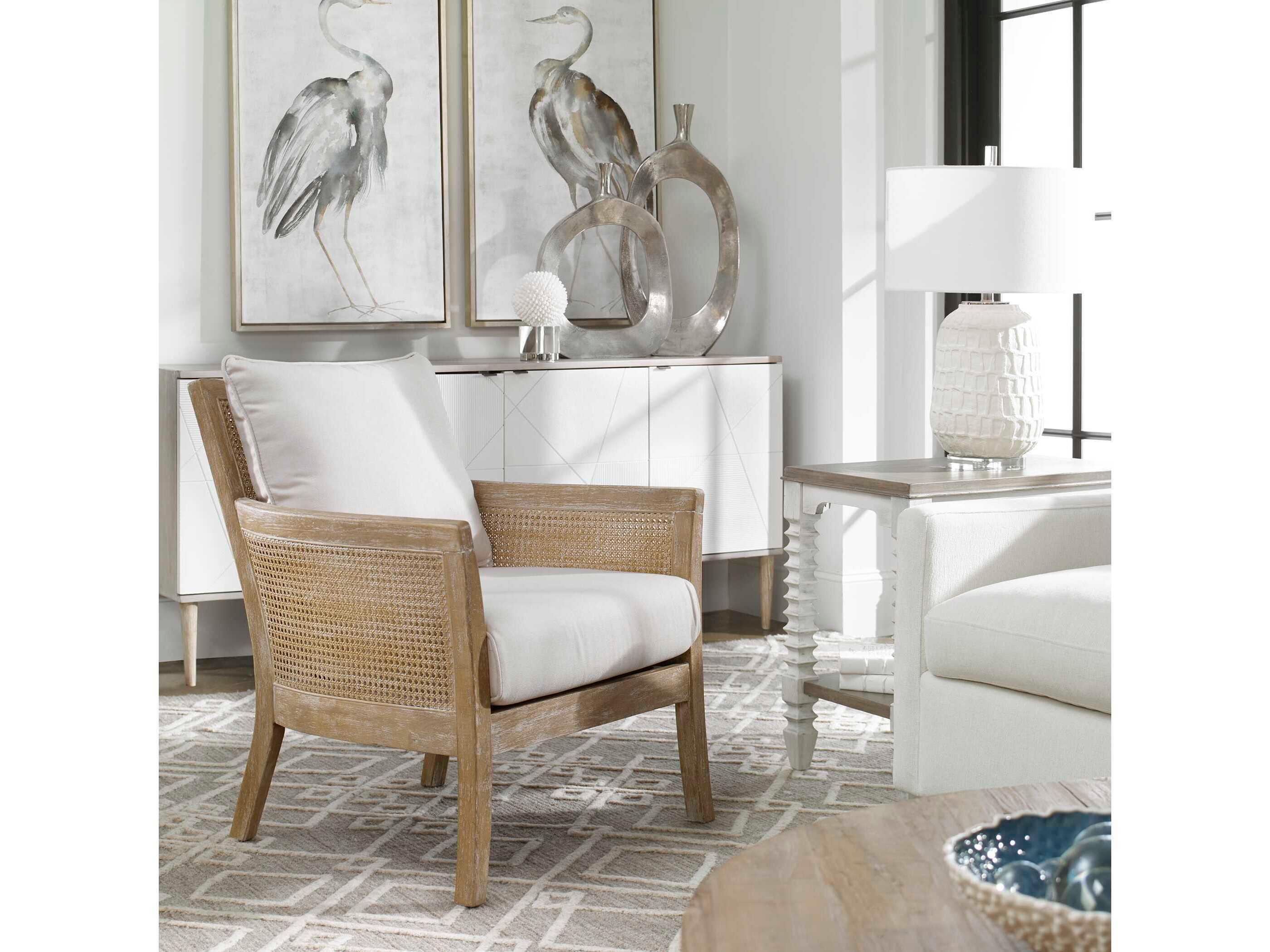 Uttermost Encore Brown Fabric Accent Chair