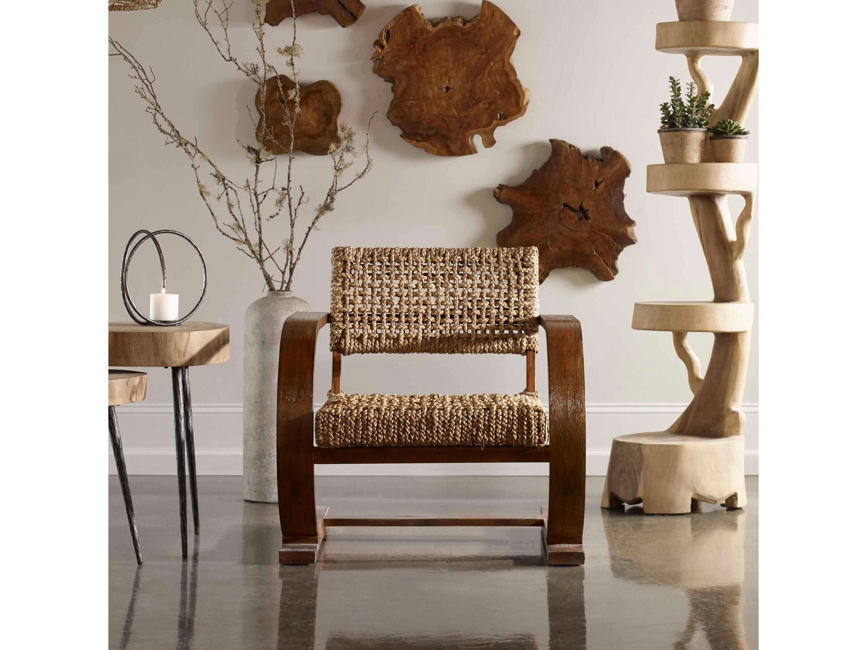 Uttermost Rehema Brown Accent Chair