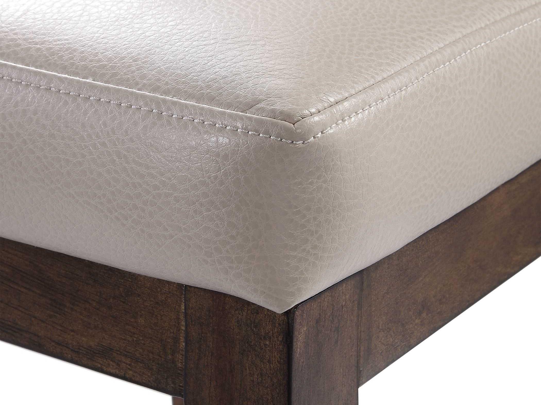 Uttermost Purcell Leather Solid Wood Cappuccino Counter Stool