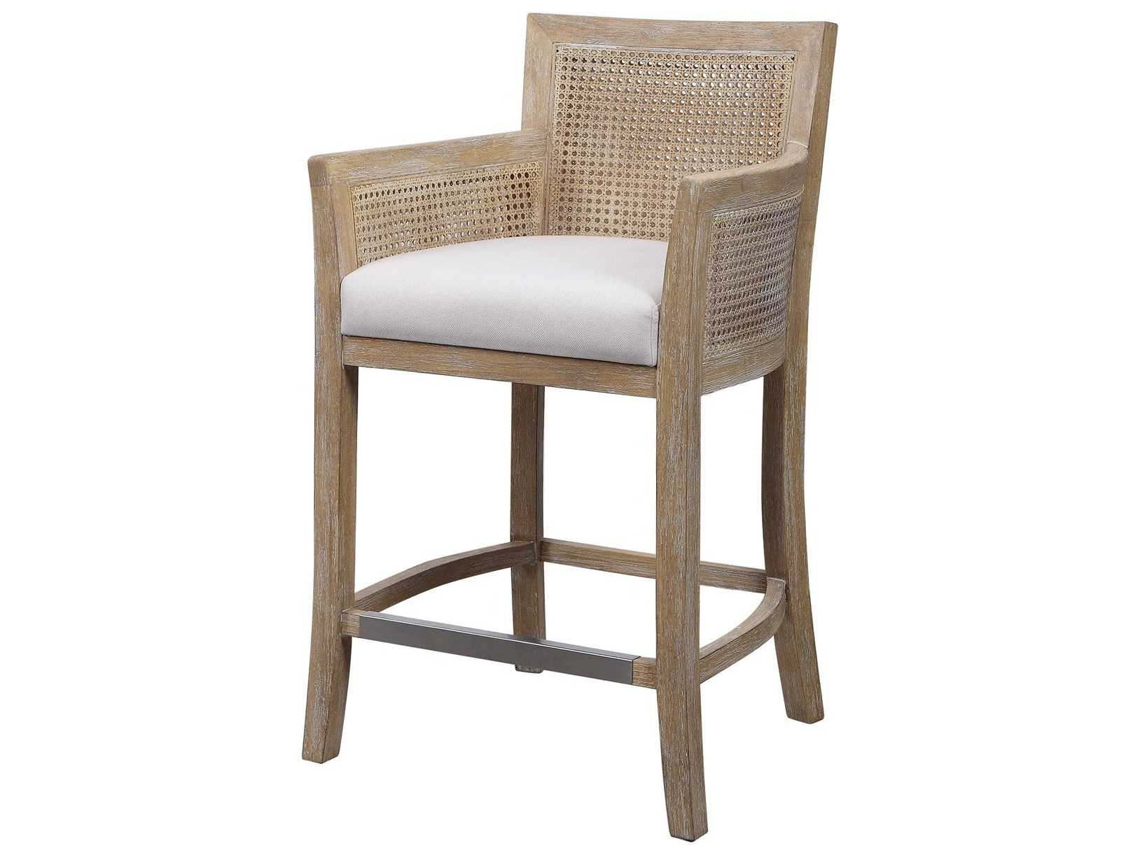 Uttermost Encore Upholstered Rubberwood Counter Stool