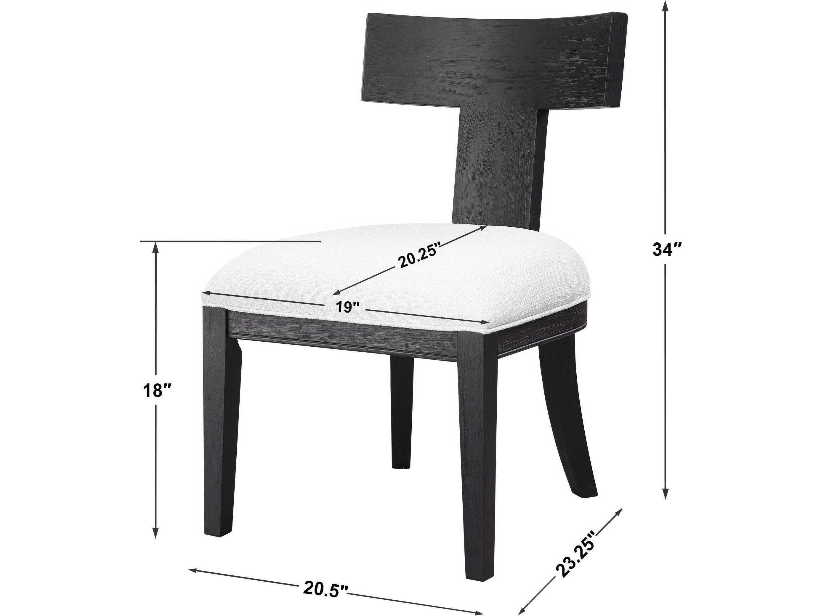 Uttermost Idris Black Fabric Accent Chair