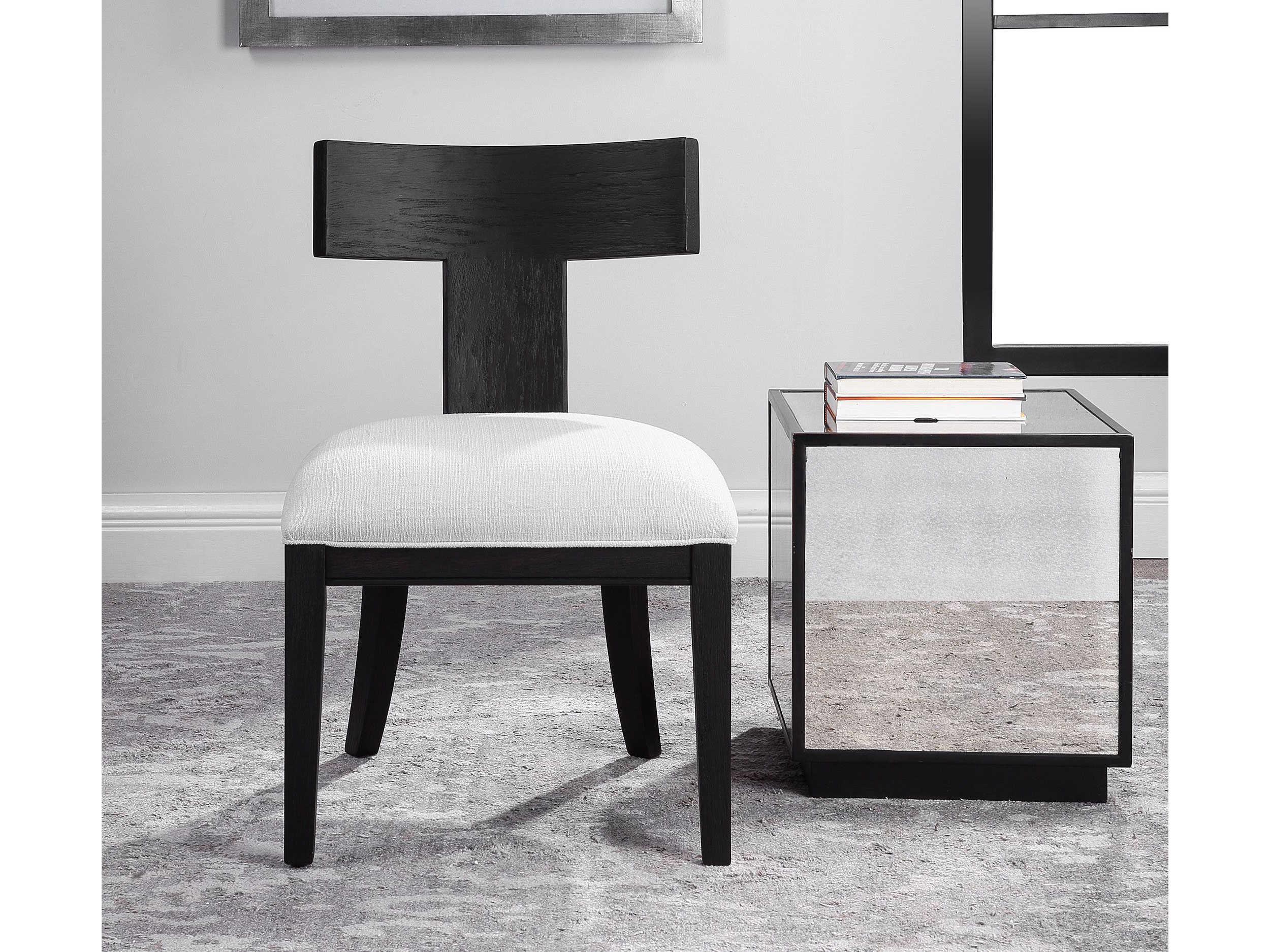 Uttermost Idris Black Fabric Accent Chair