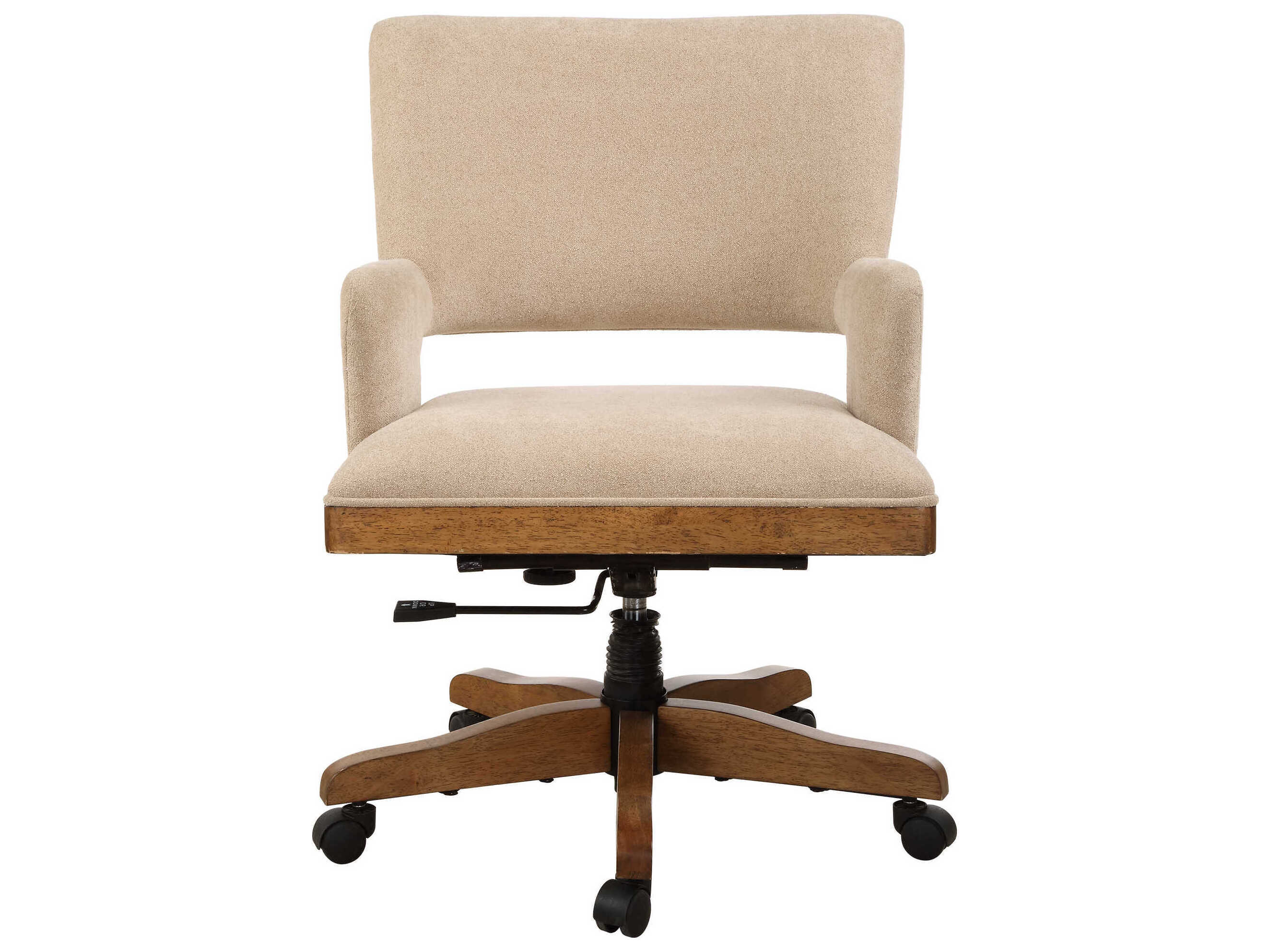 Uttermost Aspect Brown Wood Adjustable Task Office Chair
