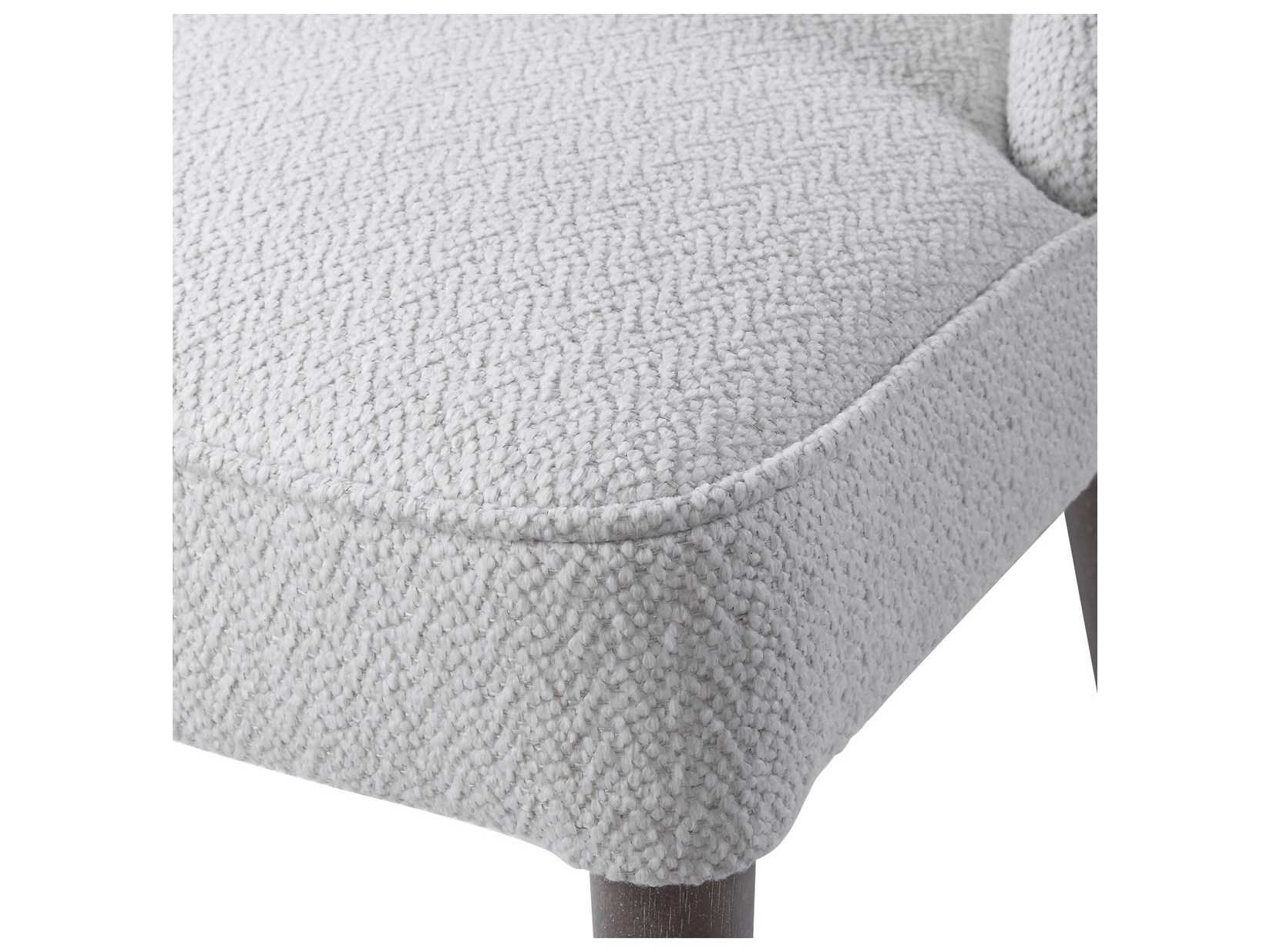 Uttermost Brie Rubberwood White Upholstered Side Dining Chair Set of 2