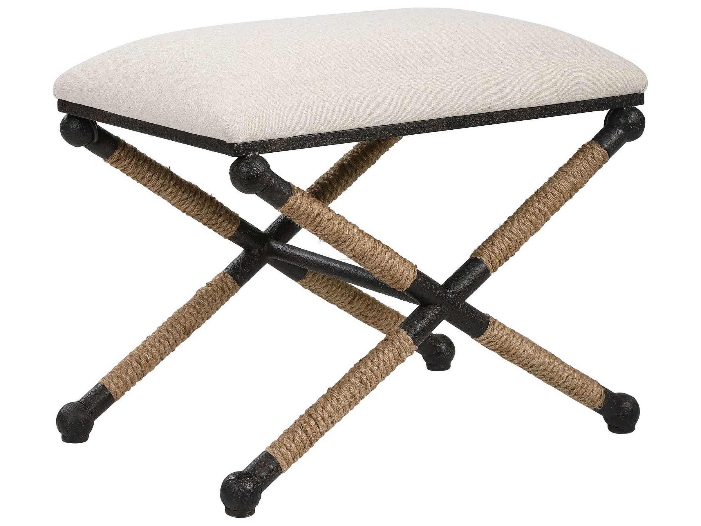 Uttermost Firth Oatmeal Beige Upholstered Accent Bench