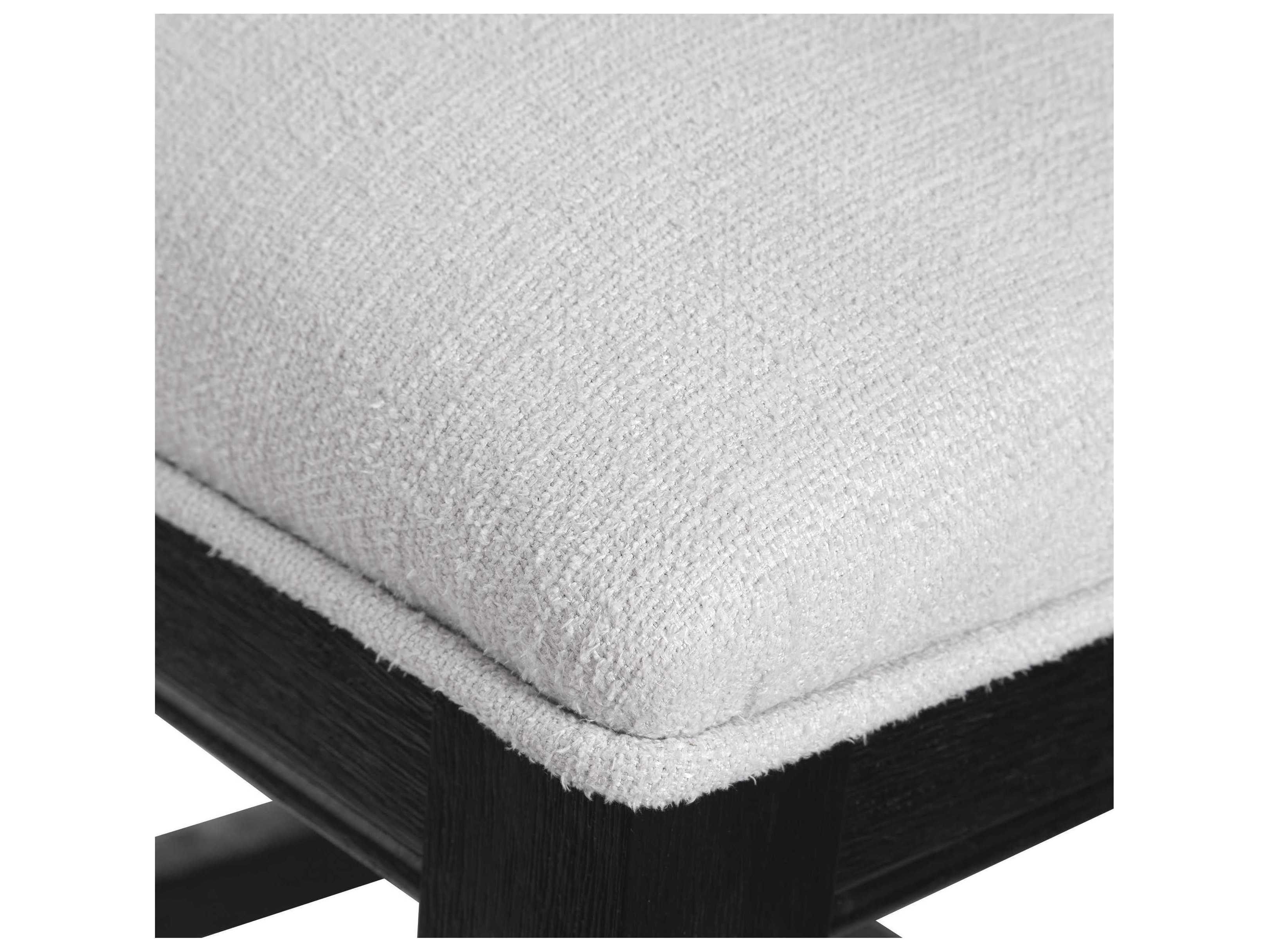 Uttermost Idris Upholstered Rubberwood Charcoal Black Counter Stool