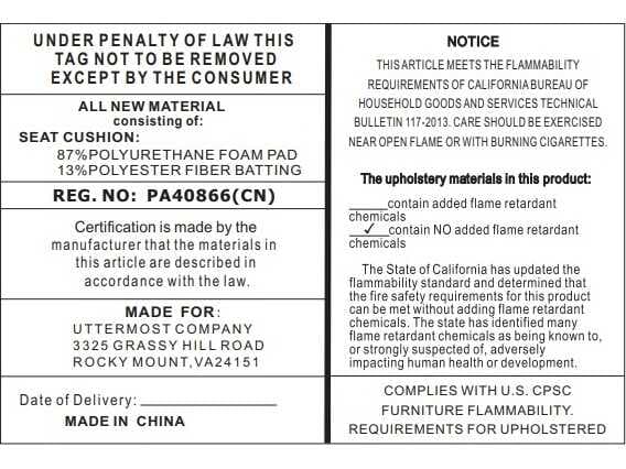 Uttermost White Natural Brown Upholstered Accent Stool