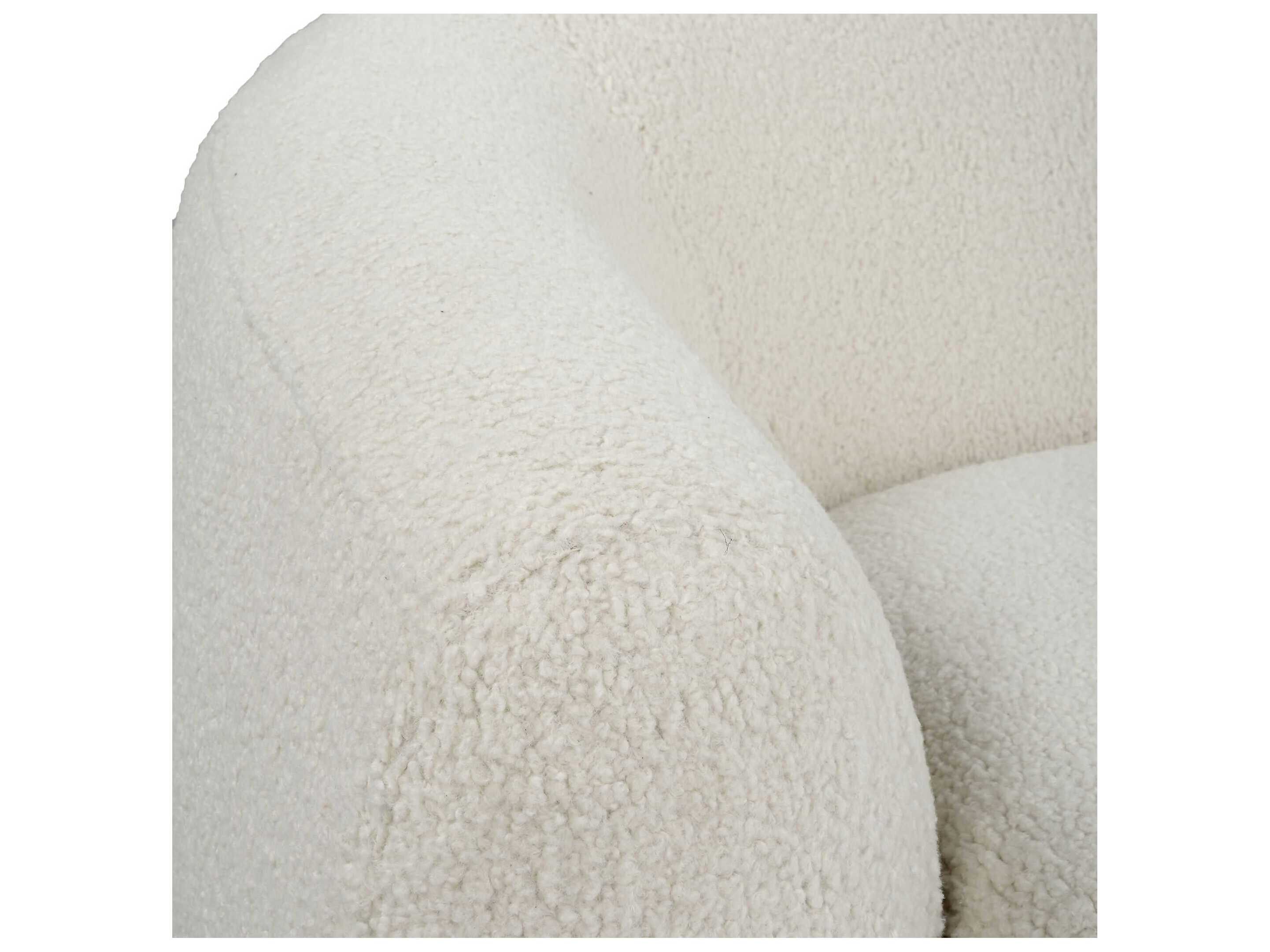 Uttermost Capra Swivel White Fabric Accent Chair