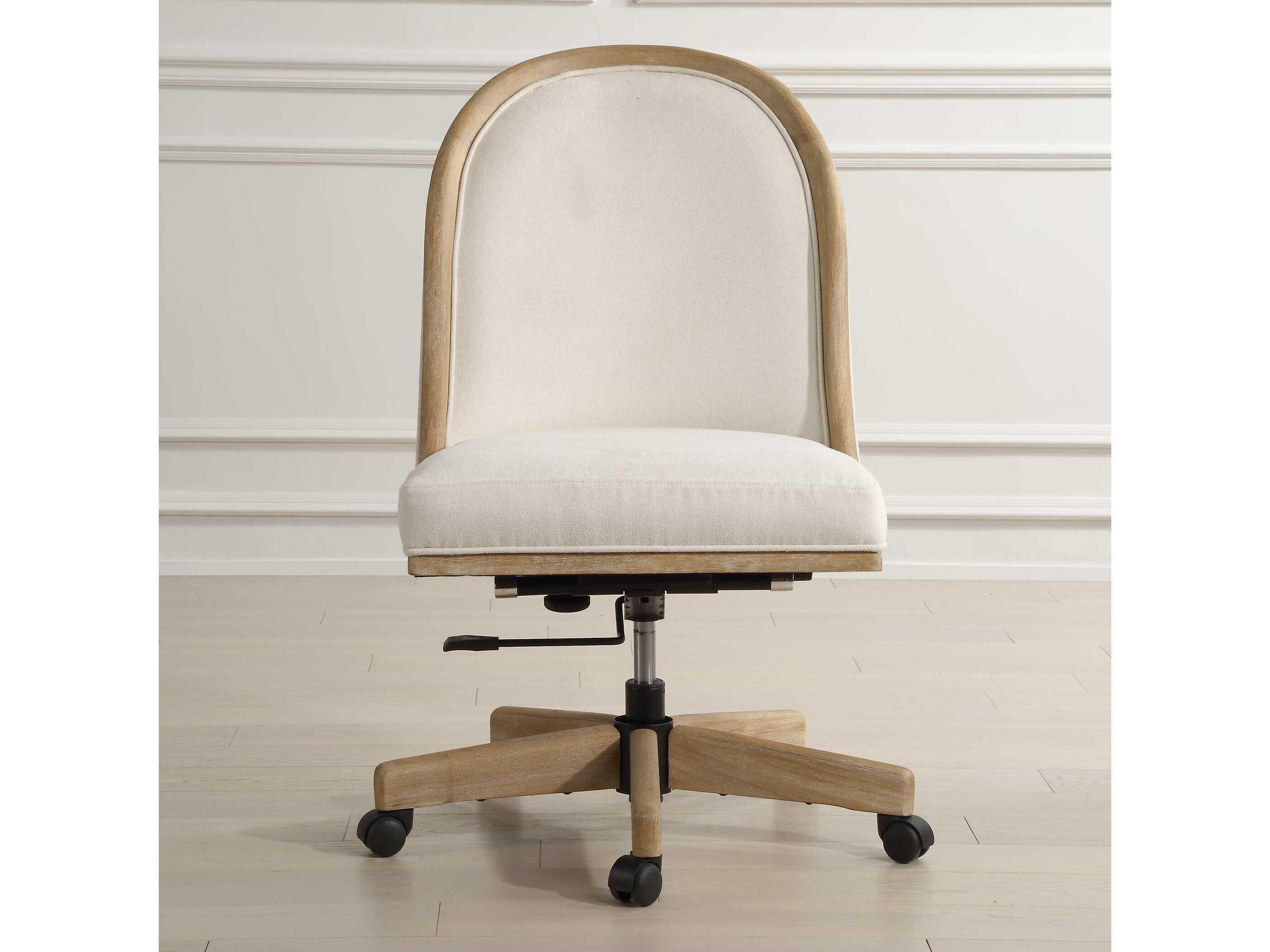 Uttermost Lithe White Upholstered Adjustable Task Office Chair