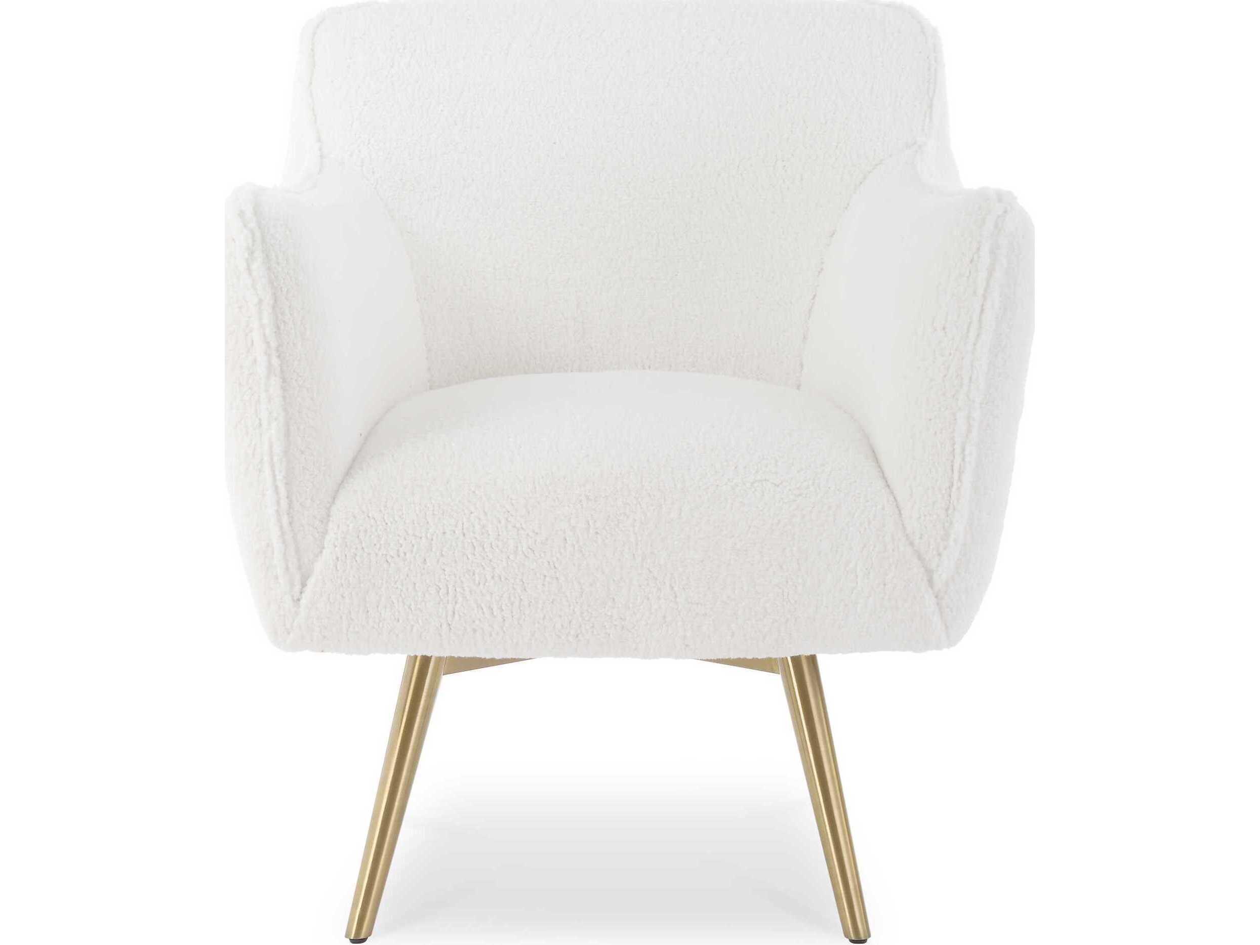 Uttermost Oasis White Fabric Accent Chair