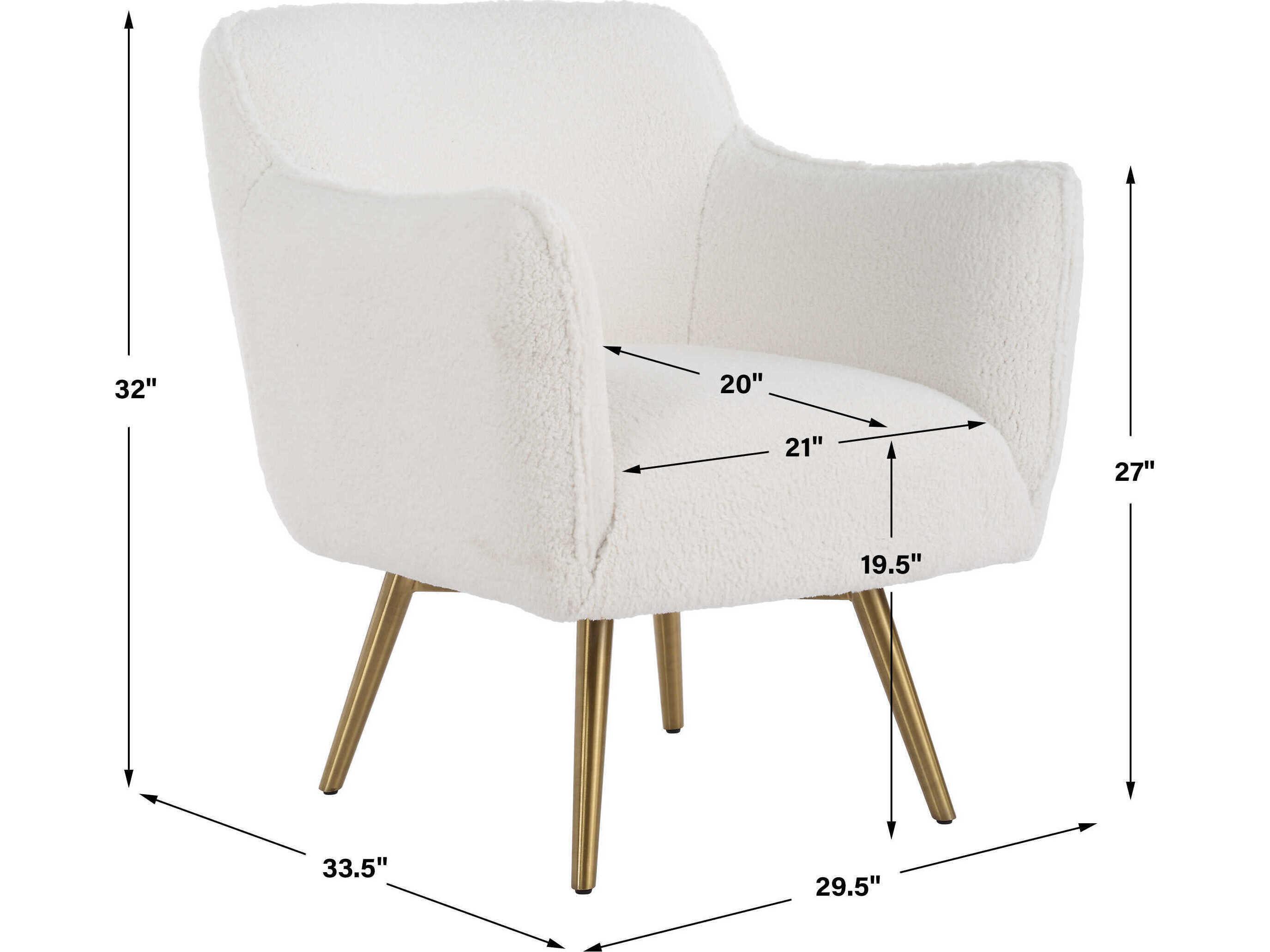 Uttermost Oasis White Fabric Accent Chair
