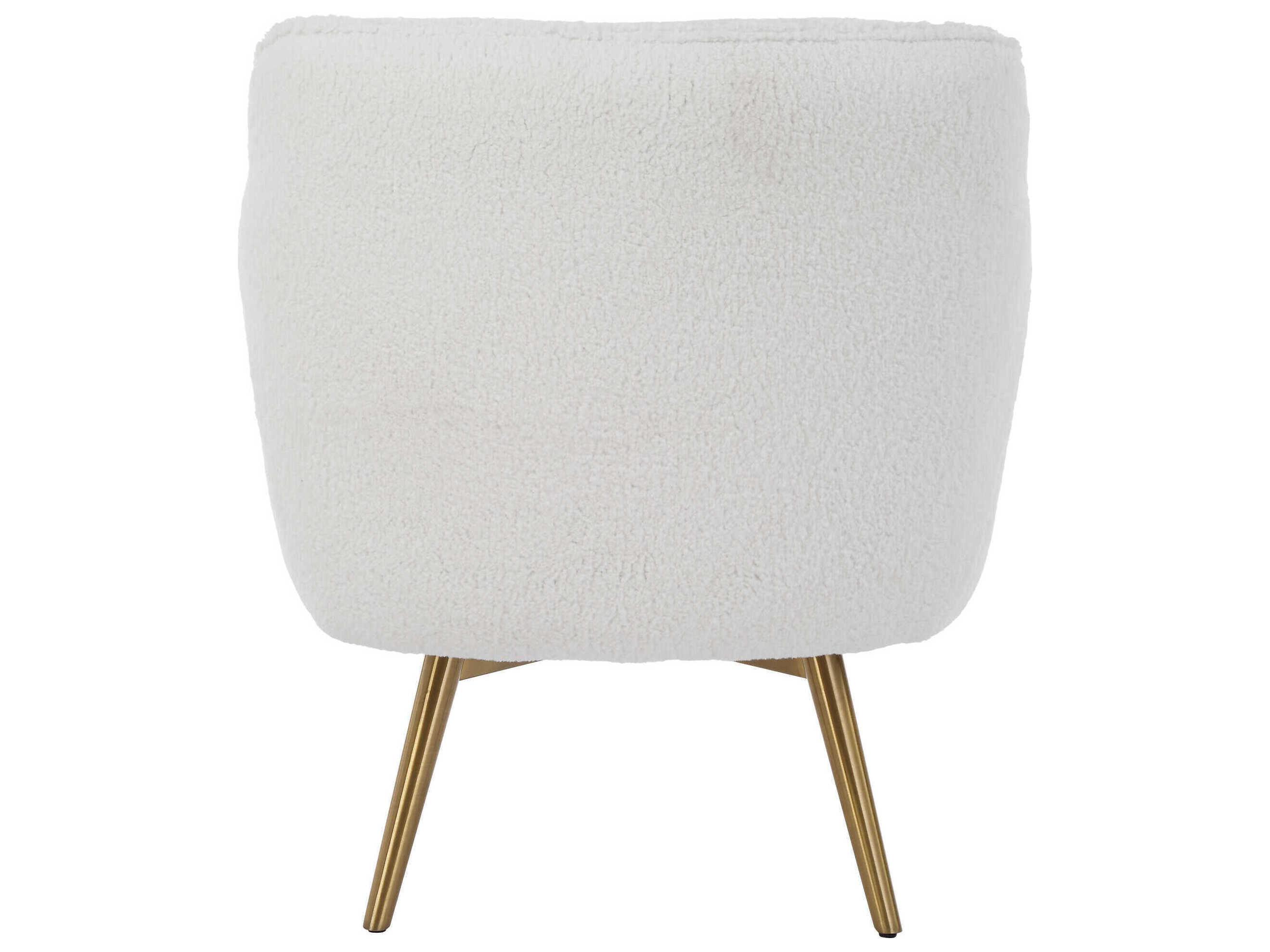 Uttermost Oasis White Fabric Accent Chair