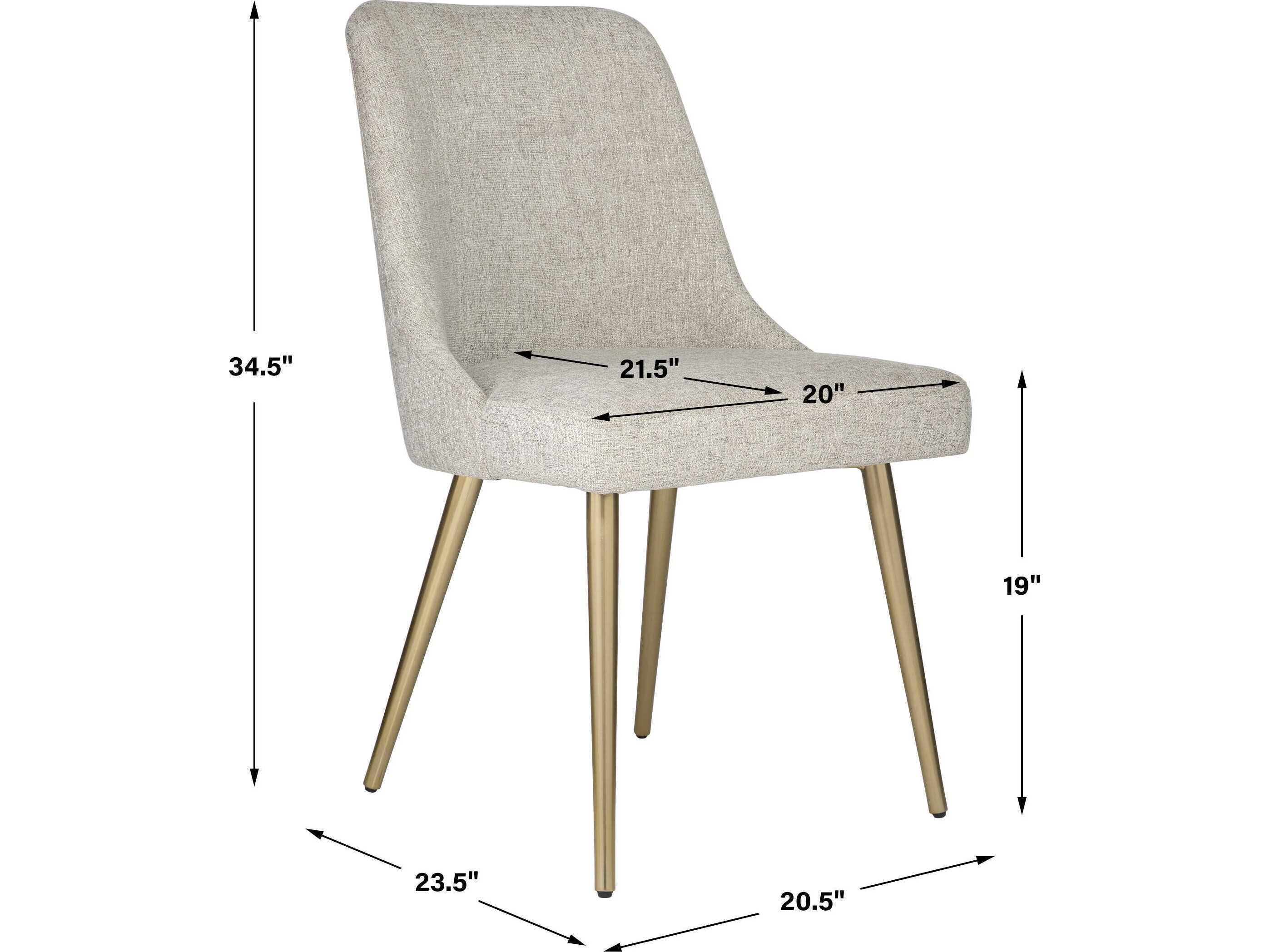 Uttermost Bramwell Ply Wood Gray Upholstered Side Dining Chair