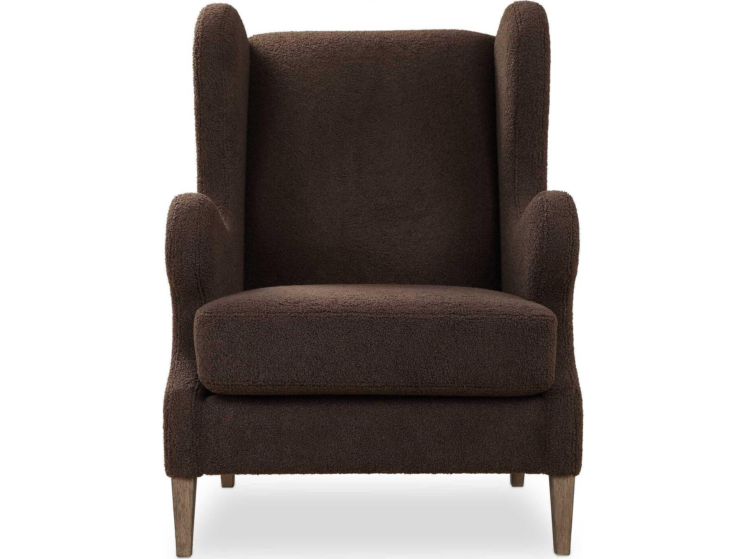 Uttermost Serpentine Brown Fabric Accent Chair