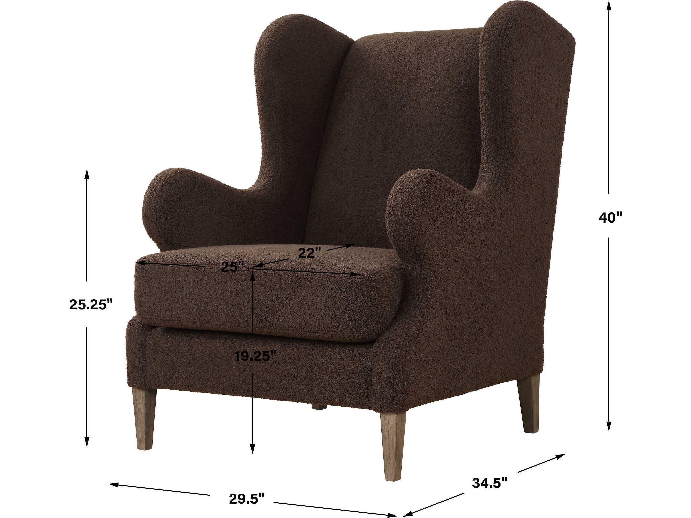 Uttermost Serpentine Brown Fabric Accent Chair