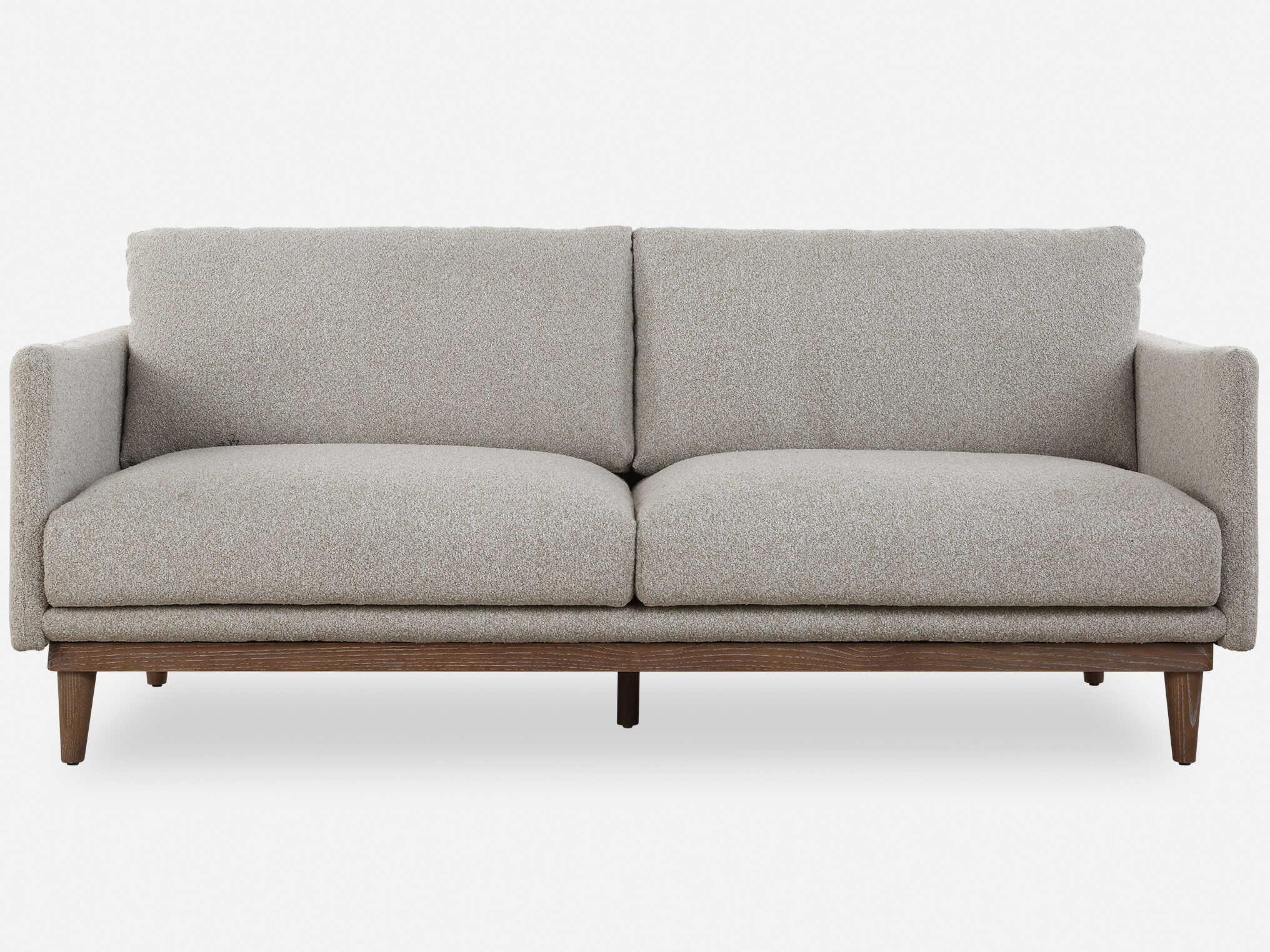 Uttermost Freefall Gray Upholstered Sofa