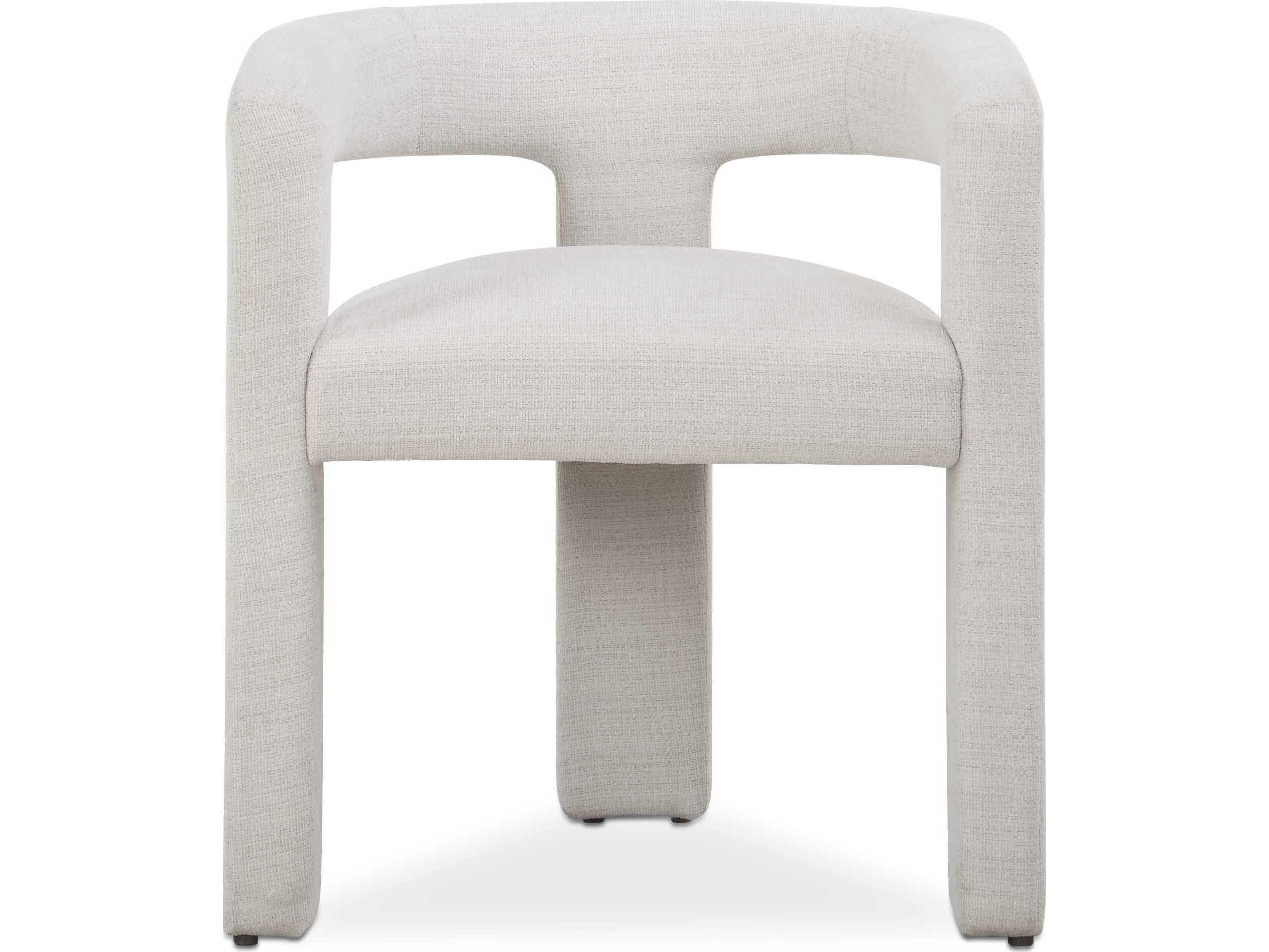 Uttermost Perspective Plywood Gray Upholstered Arm Dining Chair