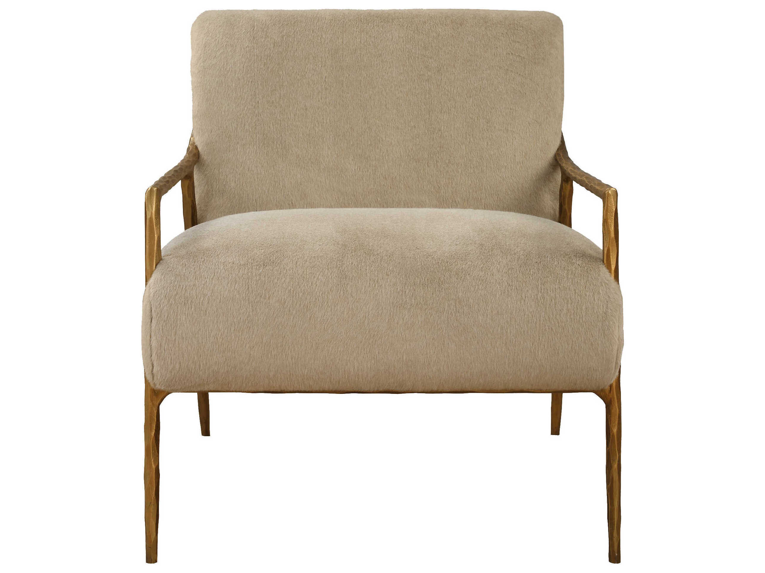 Uttermost Kashmir Tan Faux Leather Accent Chair