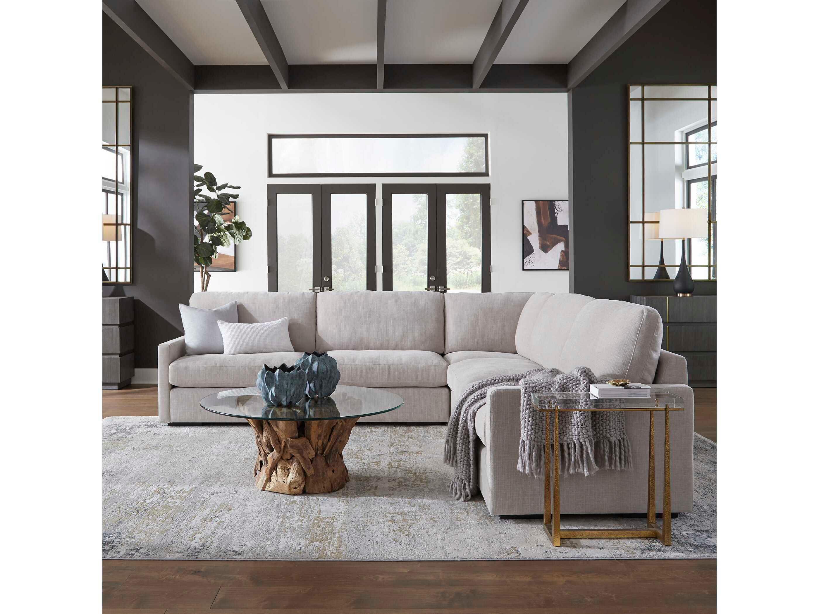 Uttermost Refuge Light Sand Beige Upholstered Modular