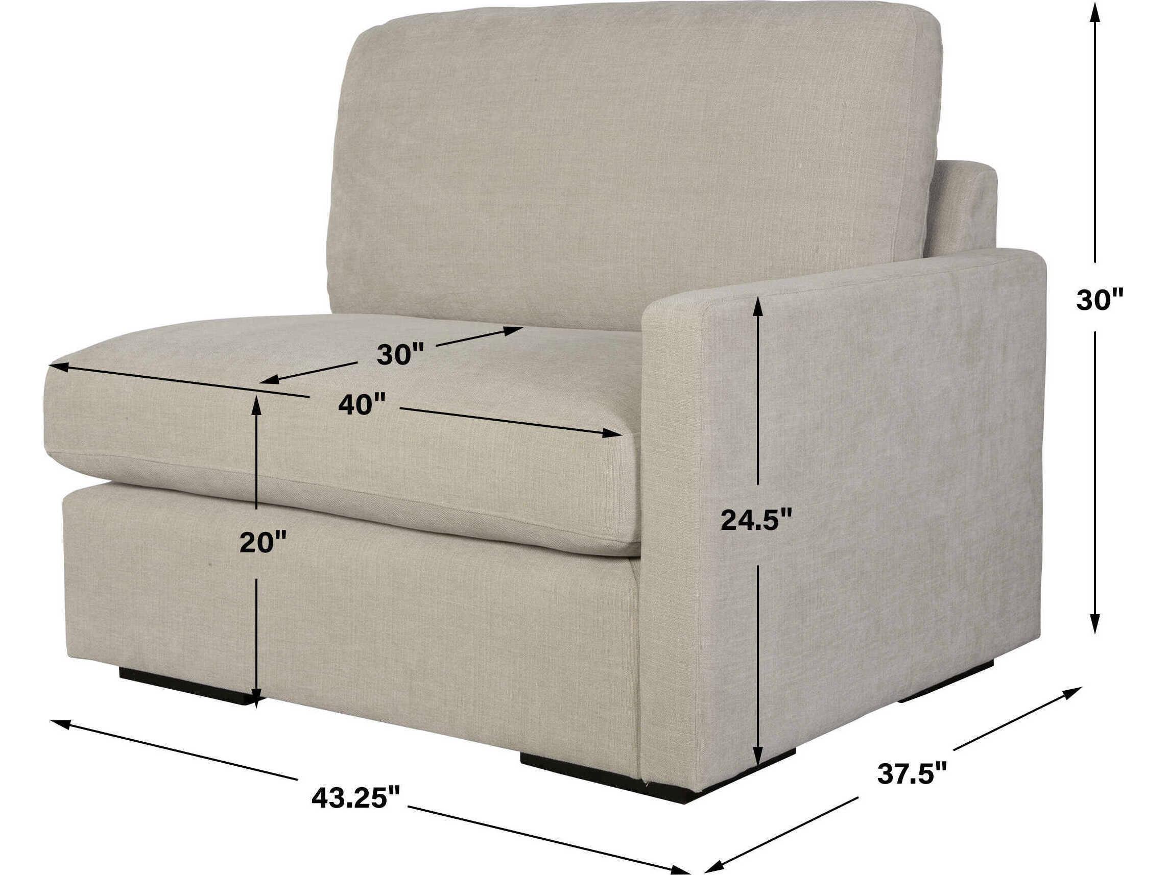 Uttermost Refuge Light Sand Beige Upholstered Modular