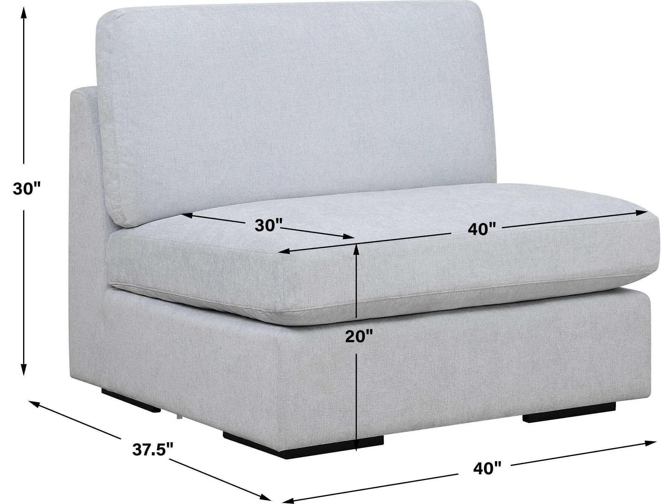 Uttermost Refuge Light Cloud Blue Upholstered Modular