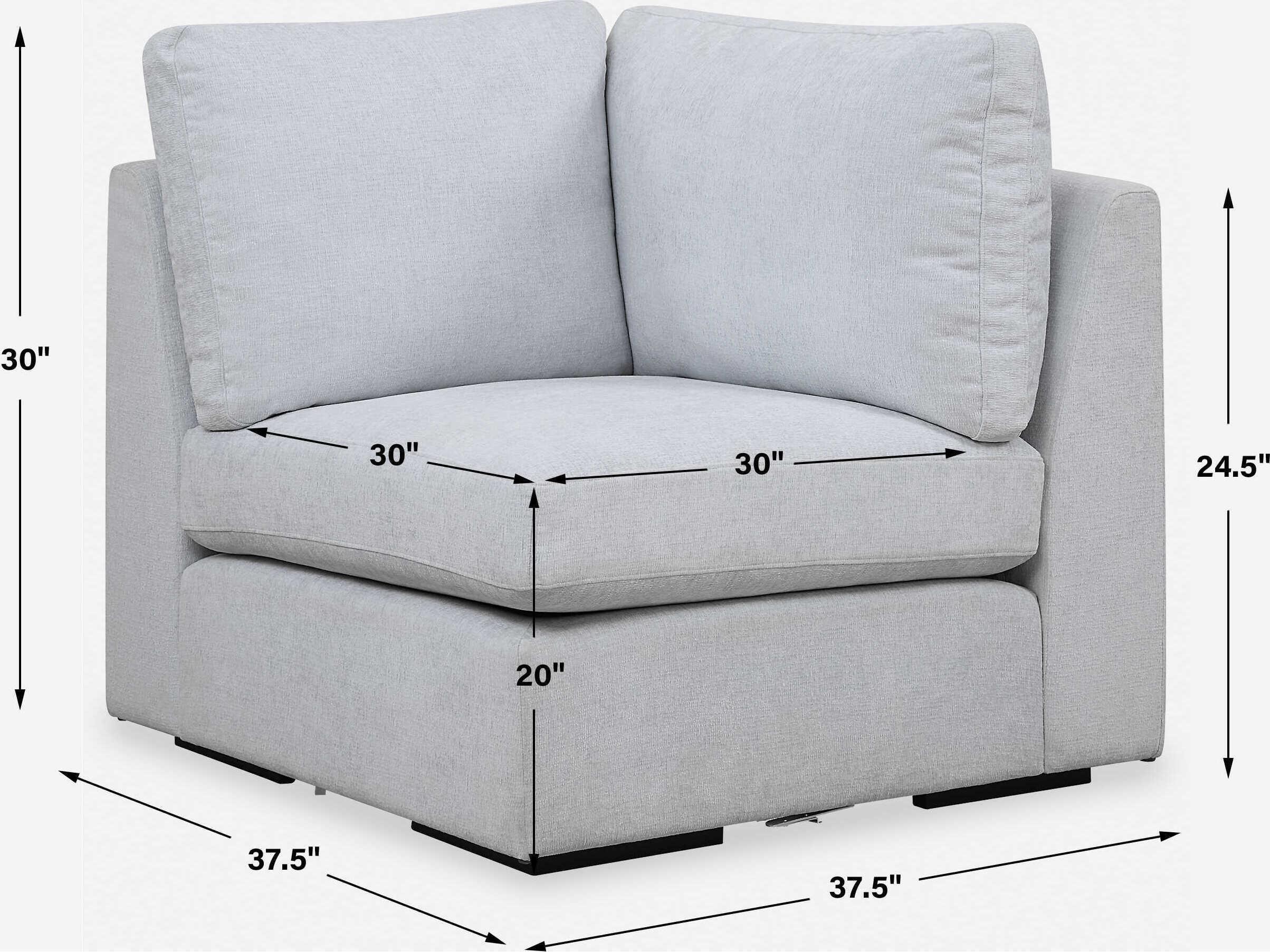 Uttermost Refuge Light Cloud Blue Upholstered Modular