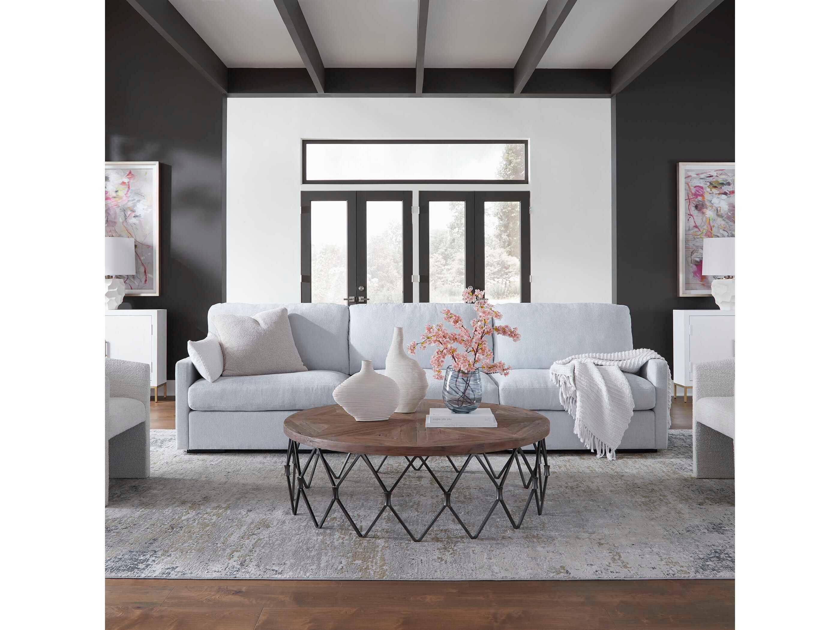 Uttermost Refuge Light Cloud Blue Upholstered Modular