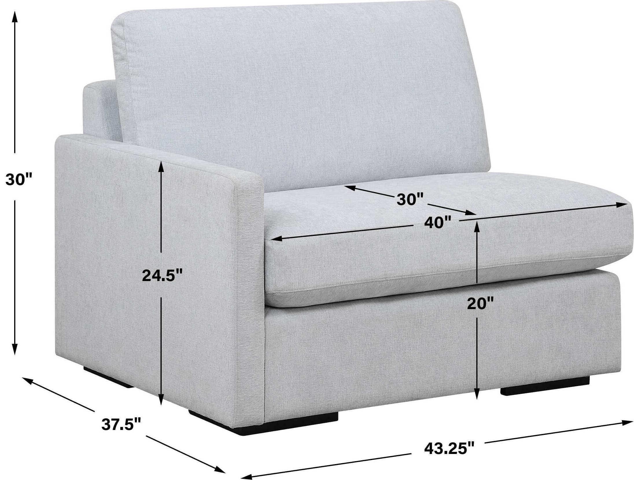 Uttermost Refuge Light Cloud Blue Upholstered Modular