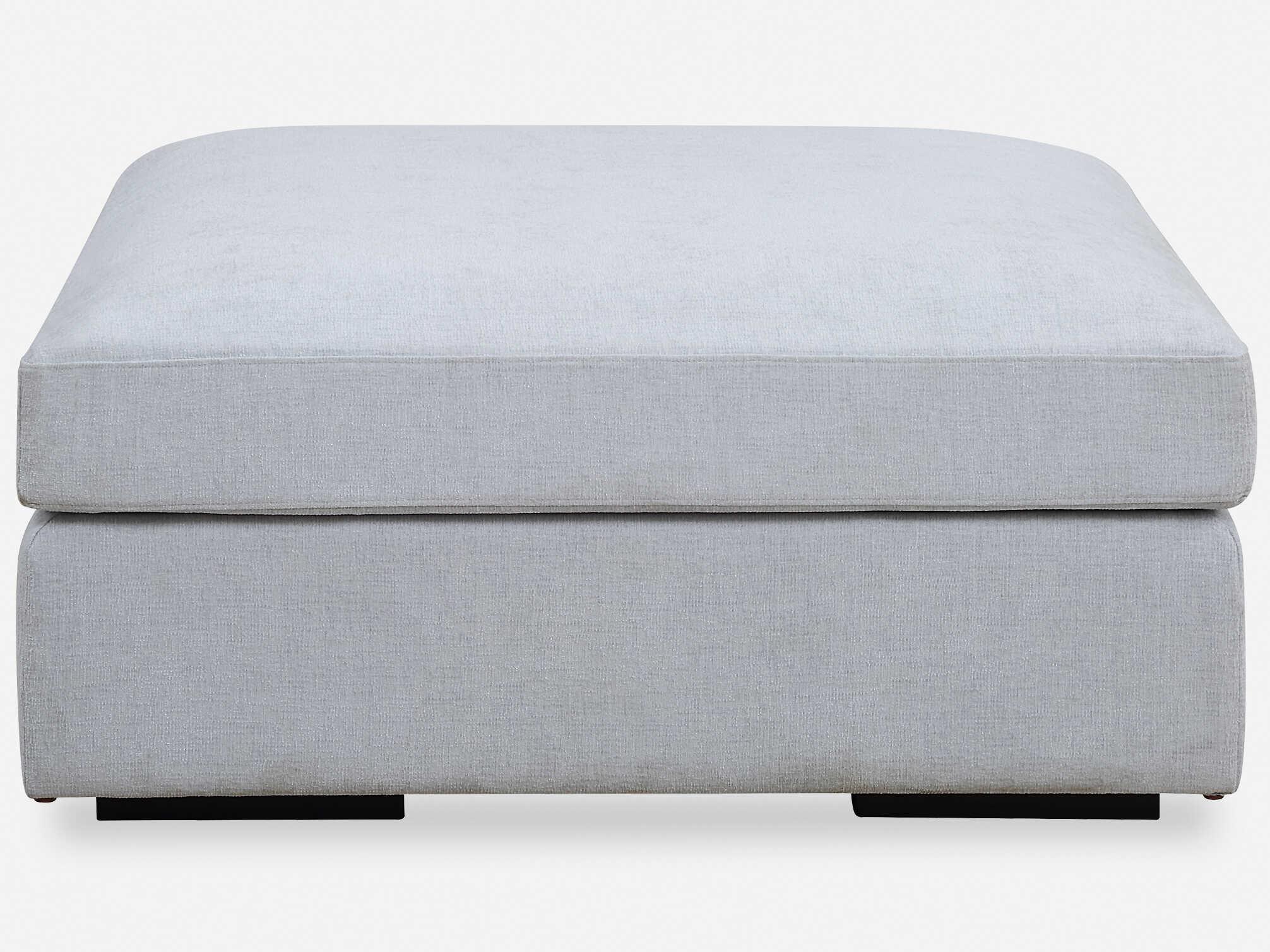 Uttermost Refuge Light Cloud Blue Upholstered Ottoman