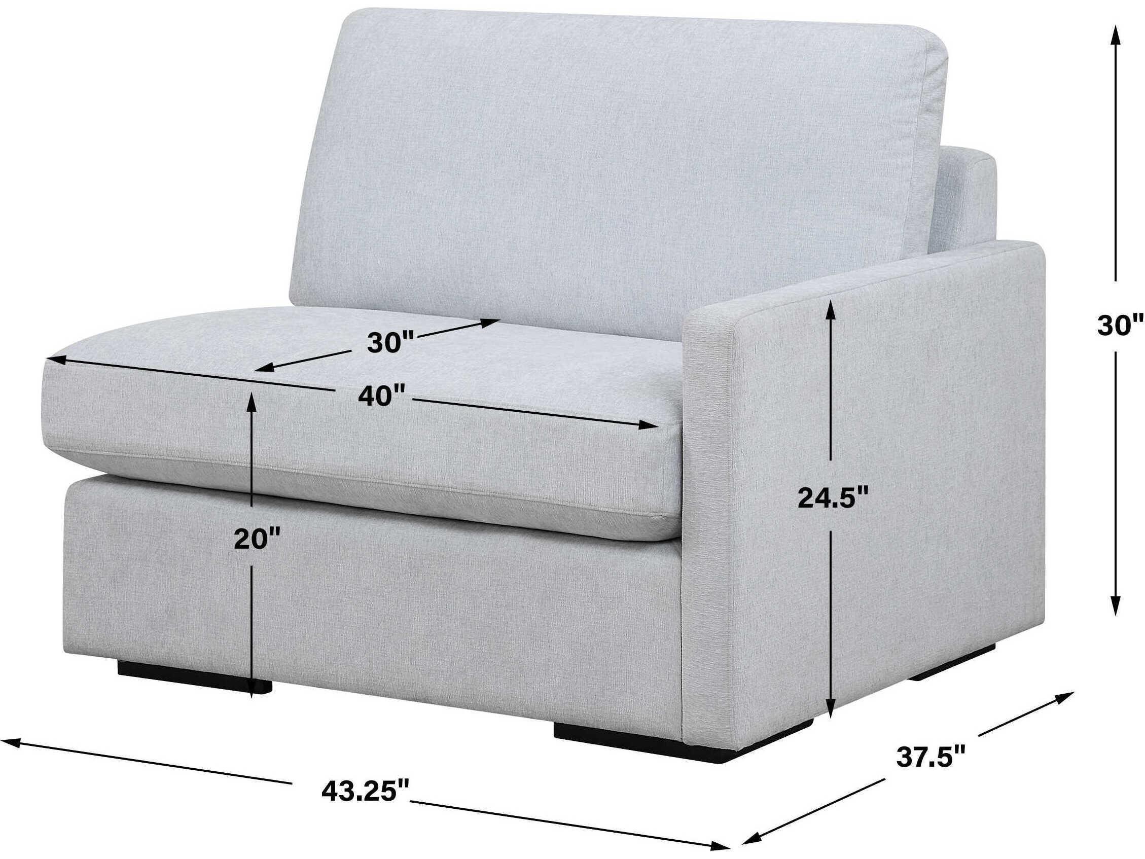 Uttermost Refuge Light Cloud Blue Upholstered Modular