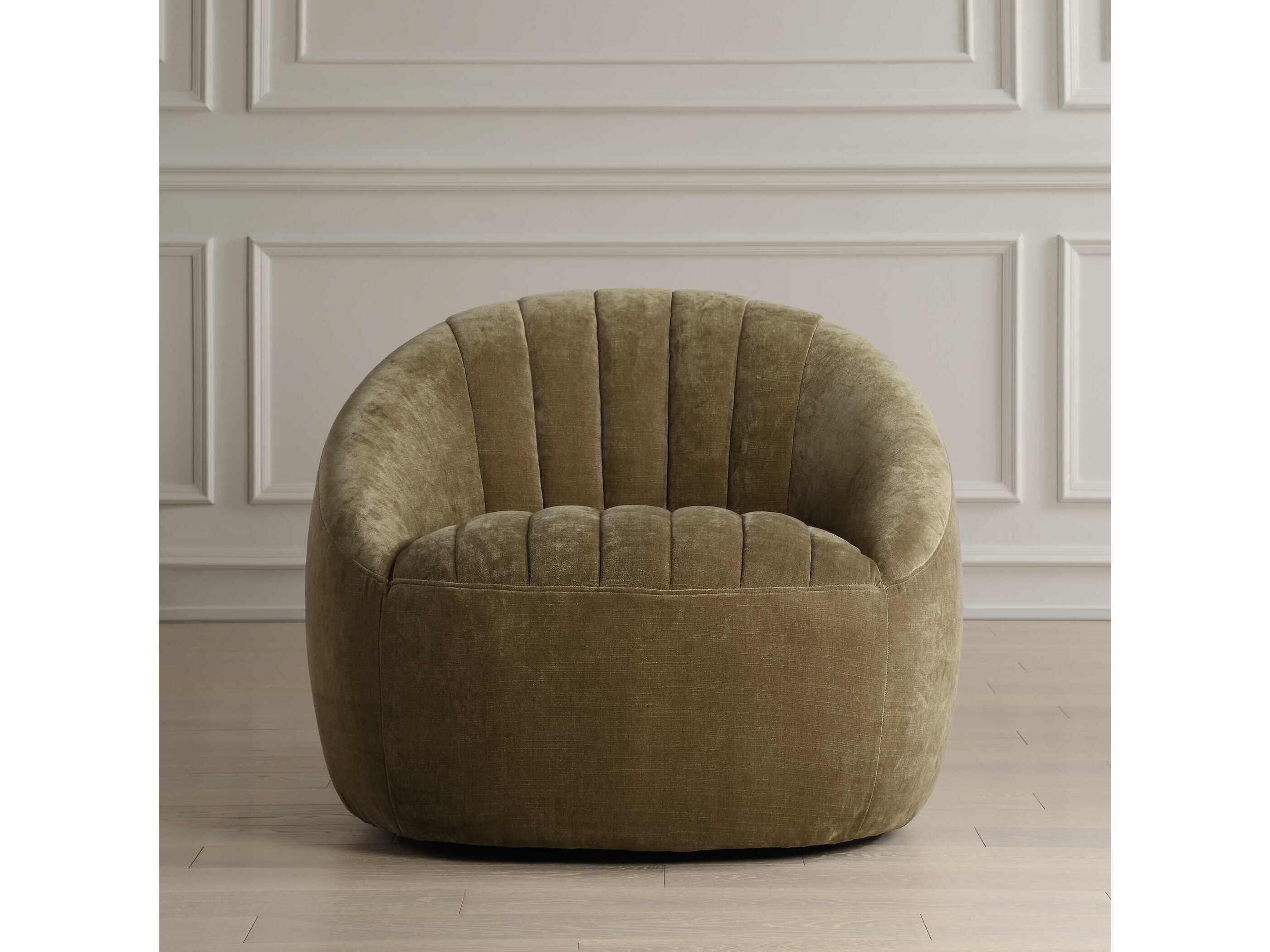 Uttermost Narrows Swivel Green Accent Chair