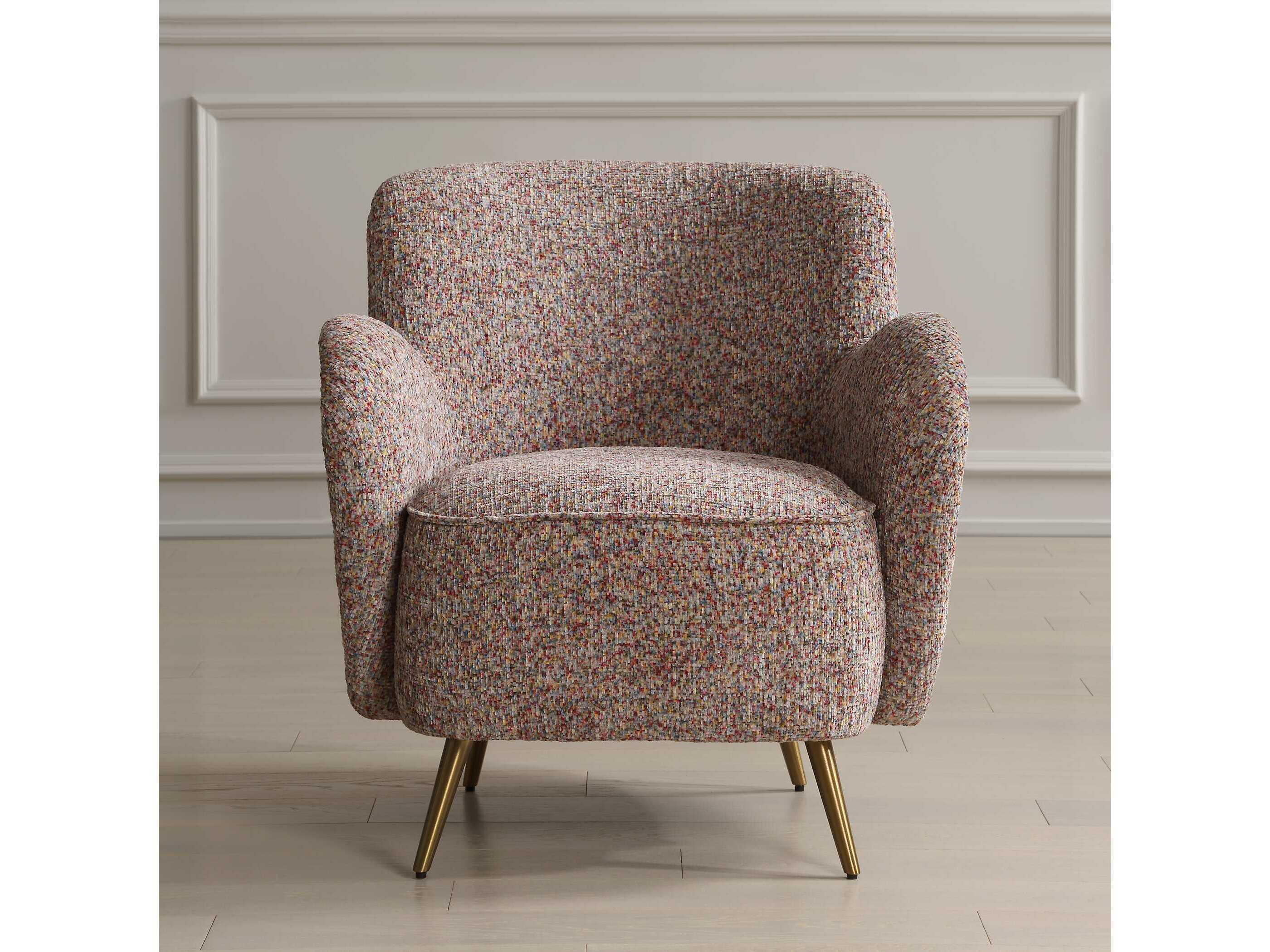 Uttermost Gemstone Confetti Brown Accent Chair