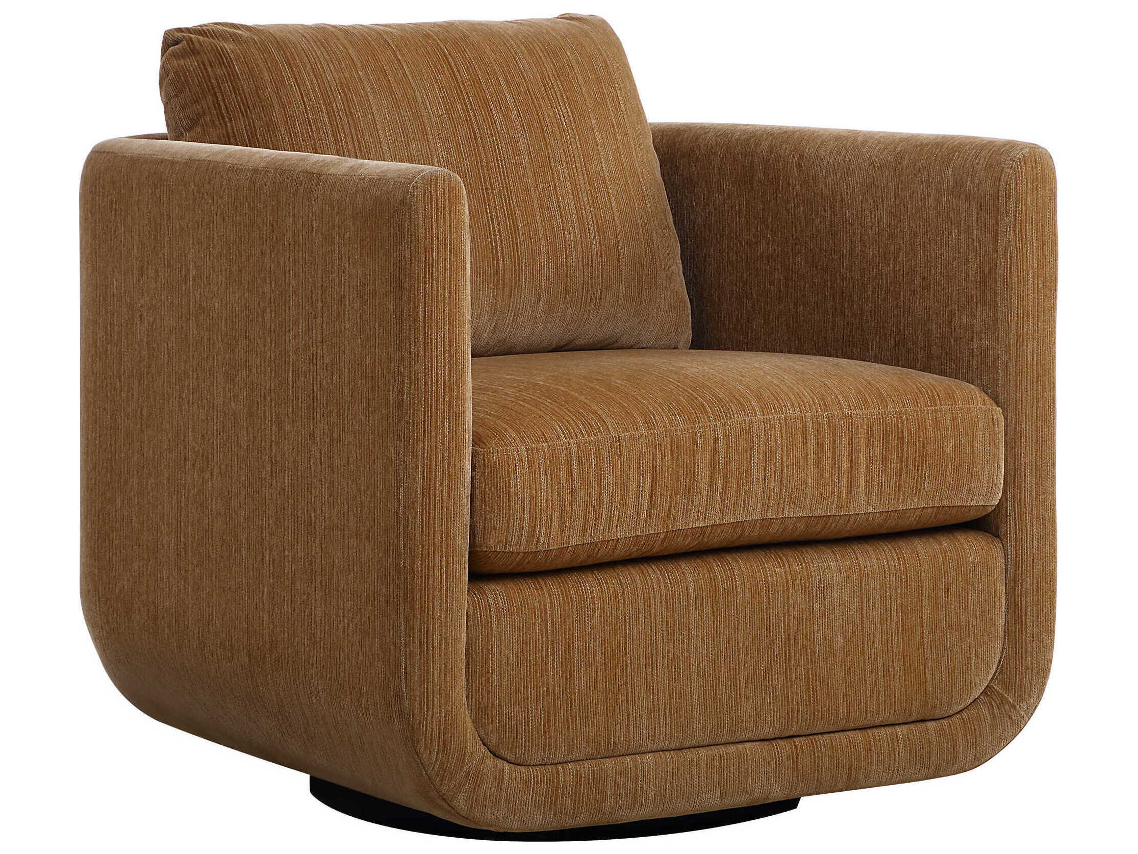 Uttermost Abound Swivel Brown Accent Chair