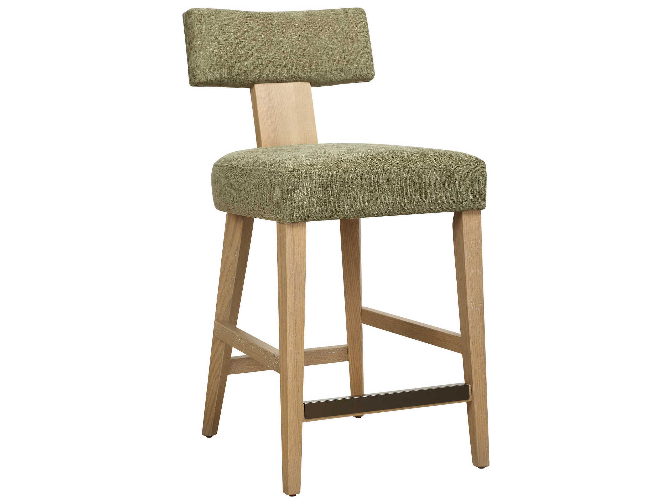 Uttermost Elysian Moss Upholstered Oak Wood Counter Stool