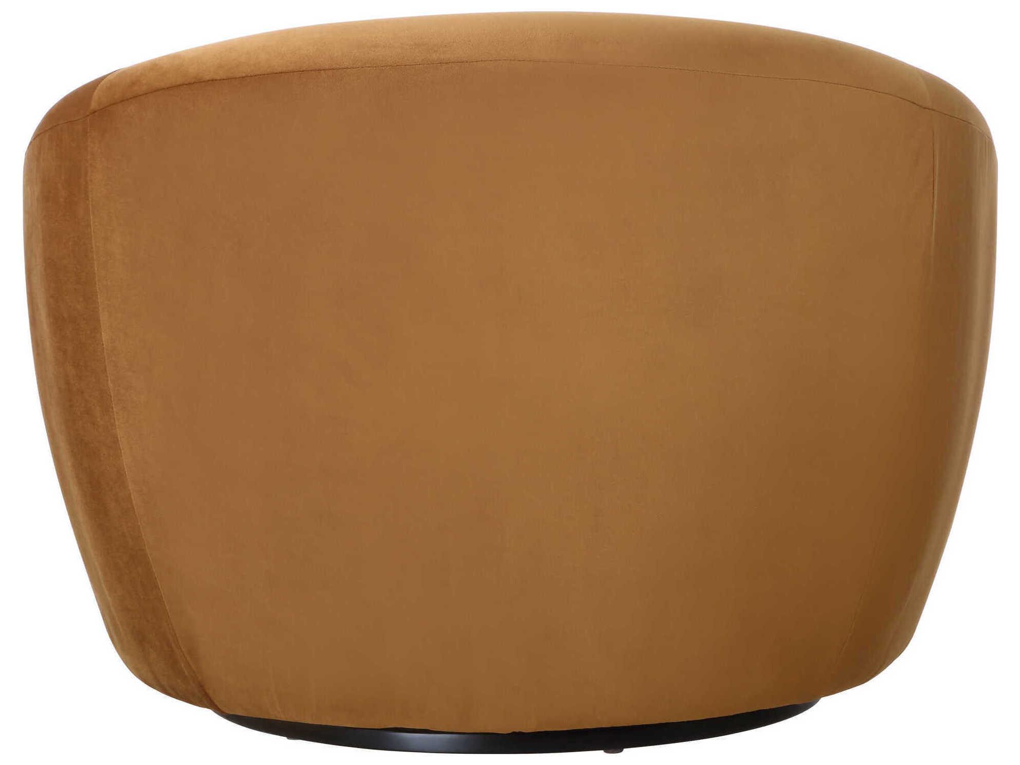 Uttermost DeSoto Swivel Brown Velvet Accent Chair