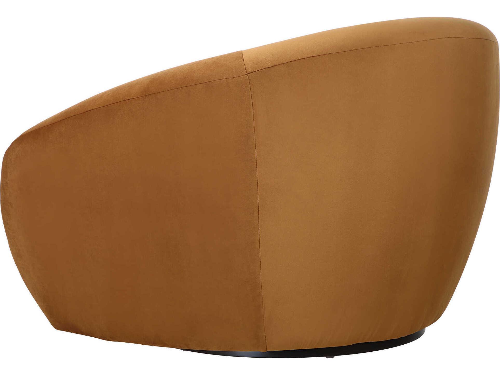 Uttermost DeSoto Swivel Brown Velvet Accent Chair