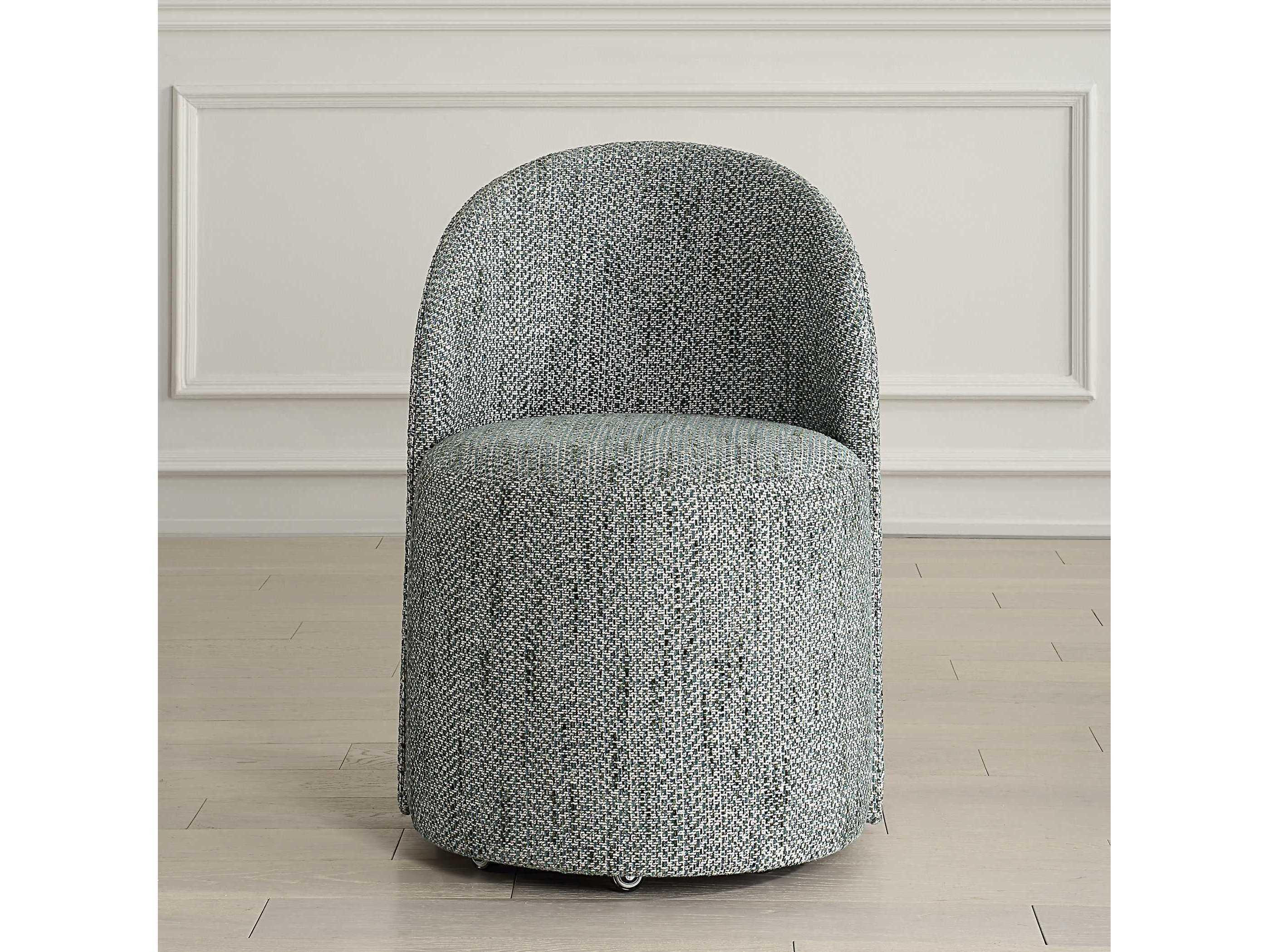 Uttermost Roll With It Plywood Green Upholstered Armless Dining Chair