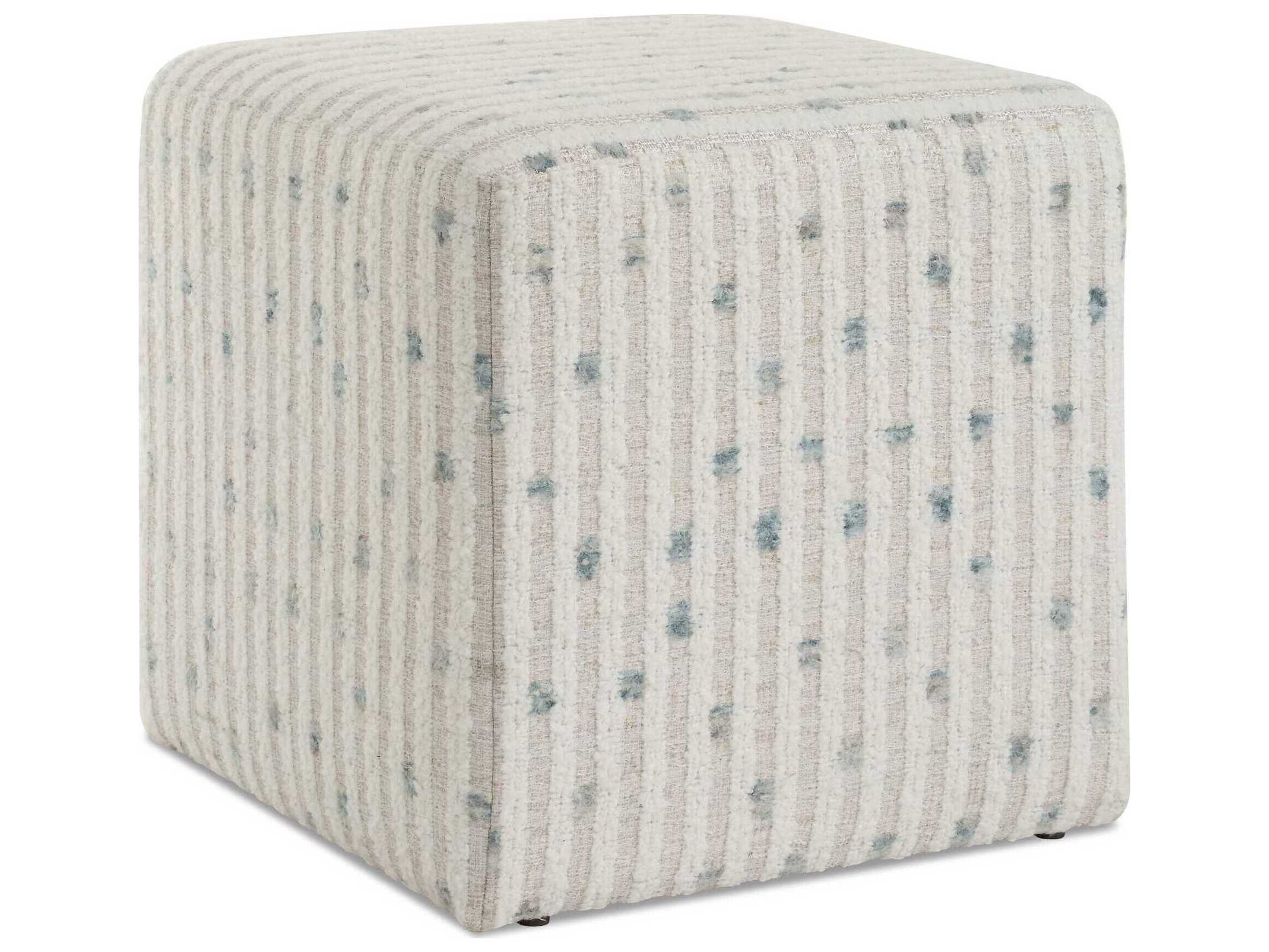 Uttermost Joie White Upholstered Ottoman