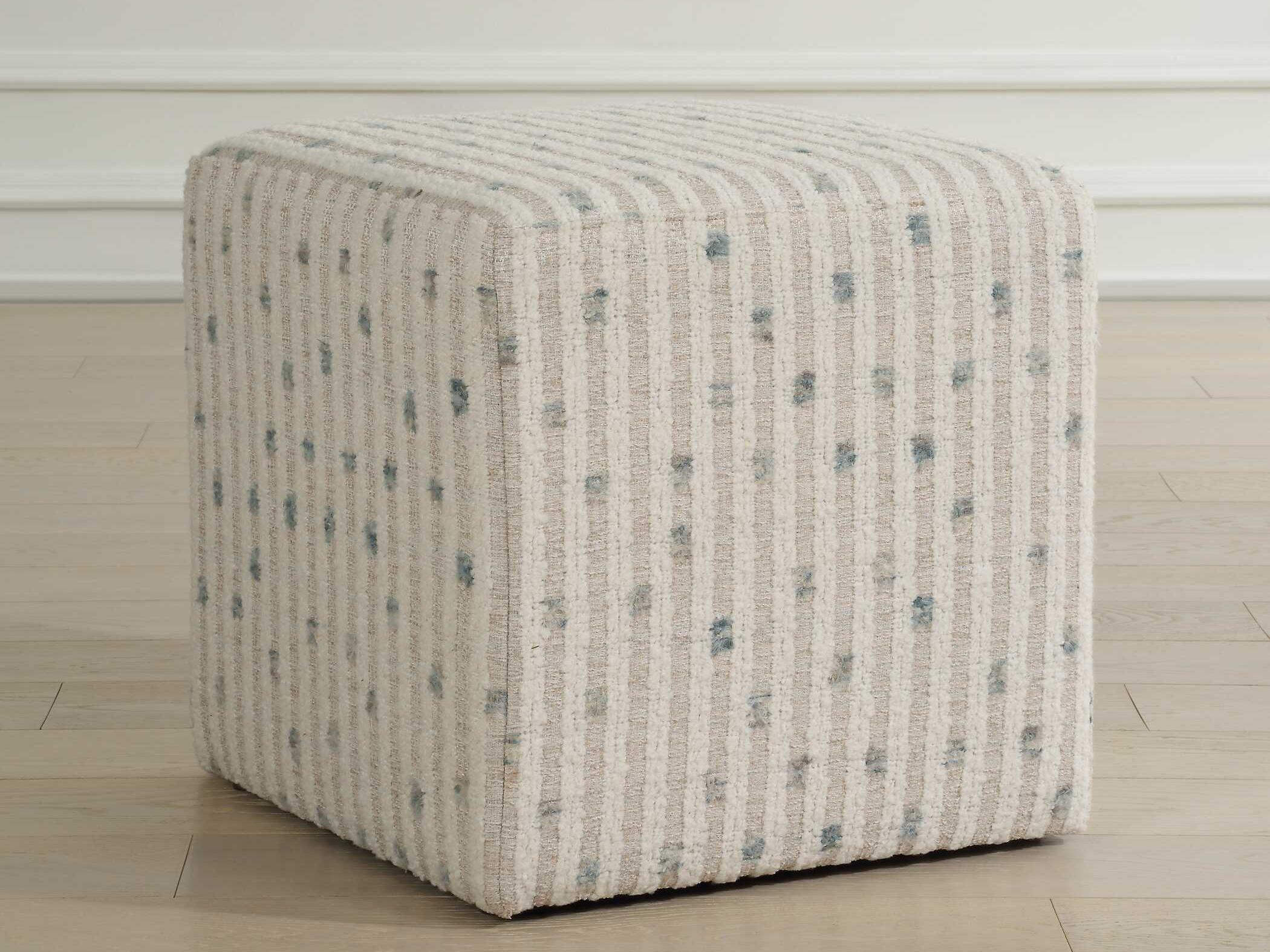 Uttermost Joie White Upholstered Ottoman