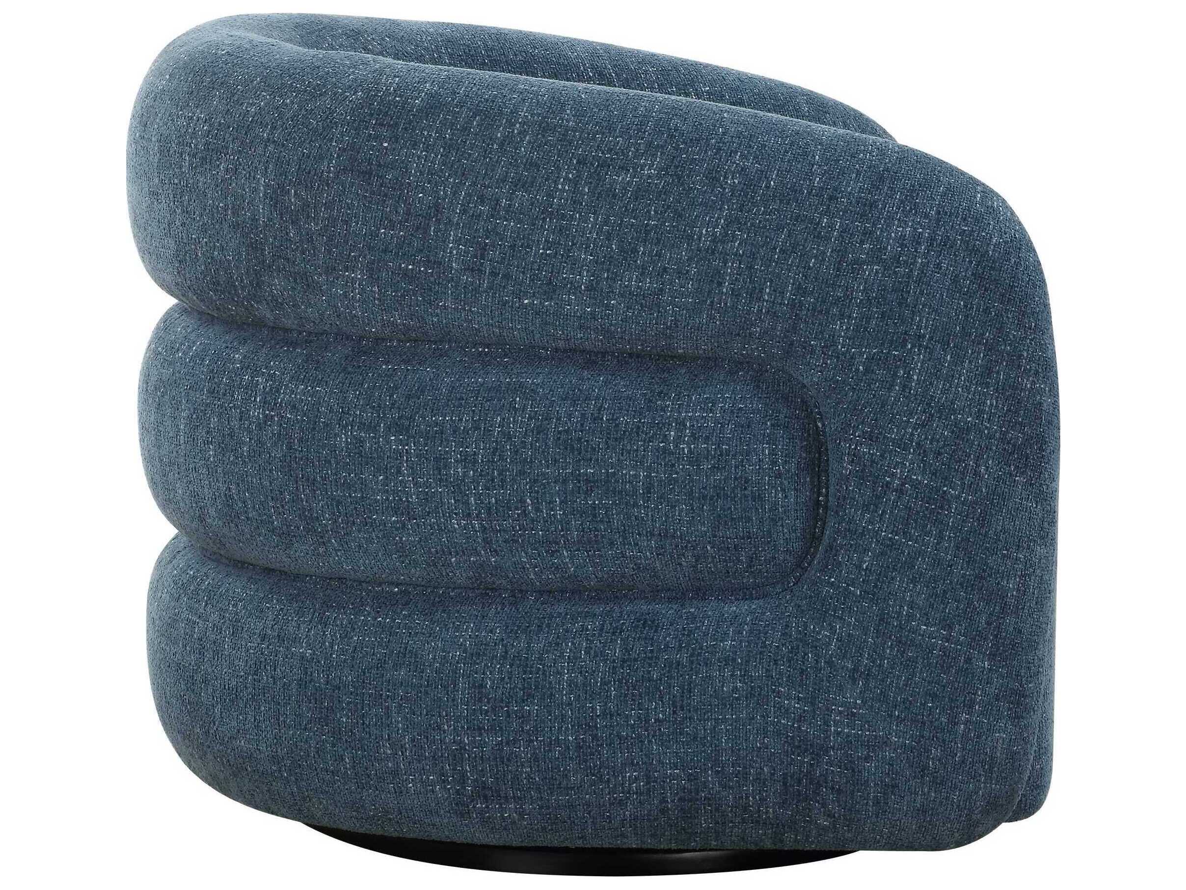 Uttermost Junie Swivel Blue Accent Chair